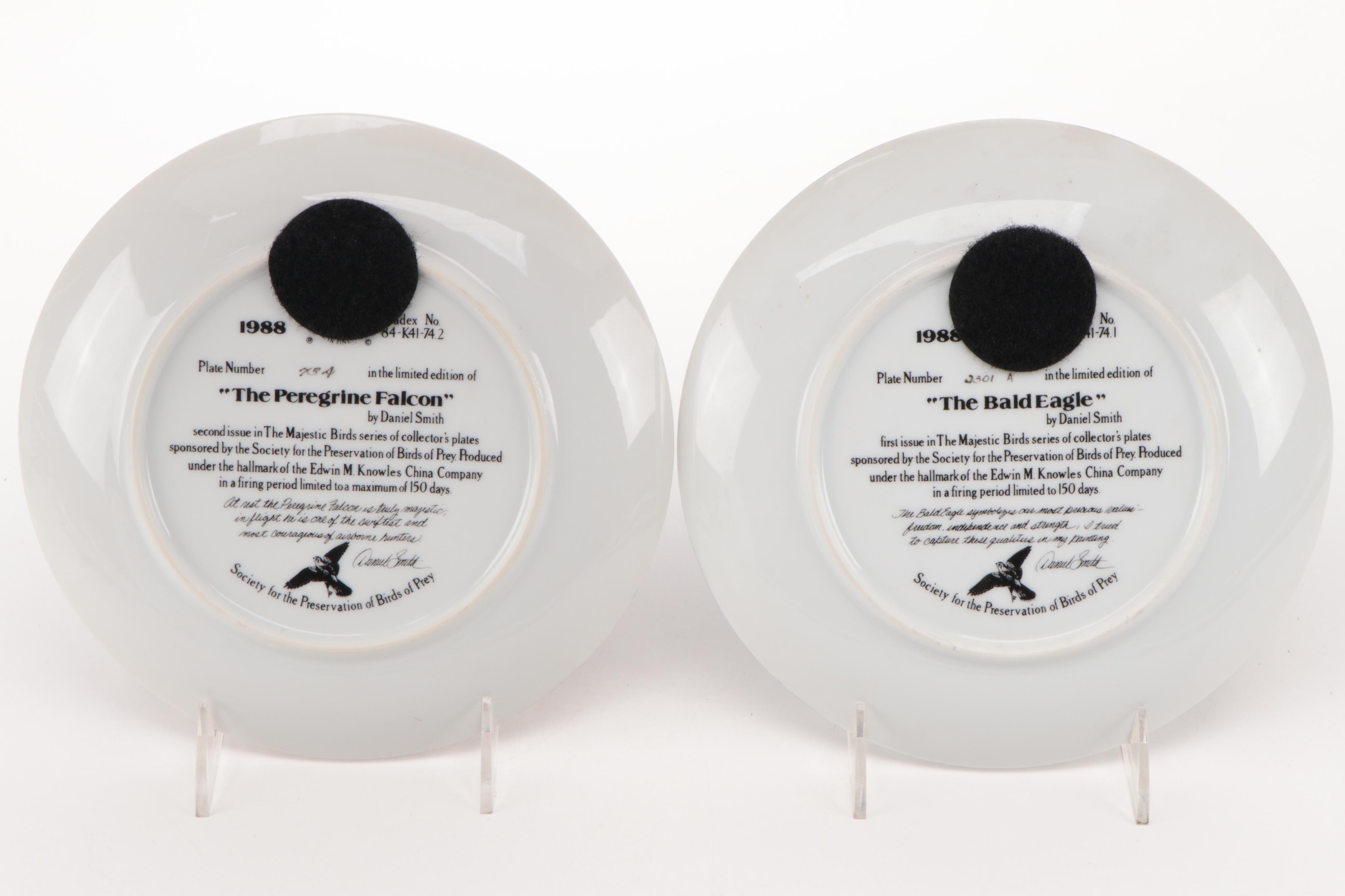 Knowles Fine China "Majestic Birds" Series Collector Plates Set, 1988–1990