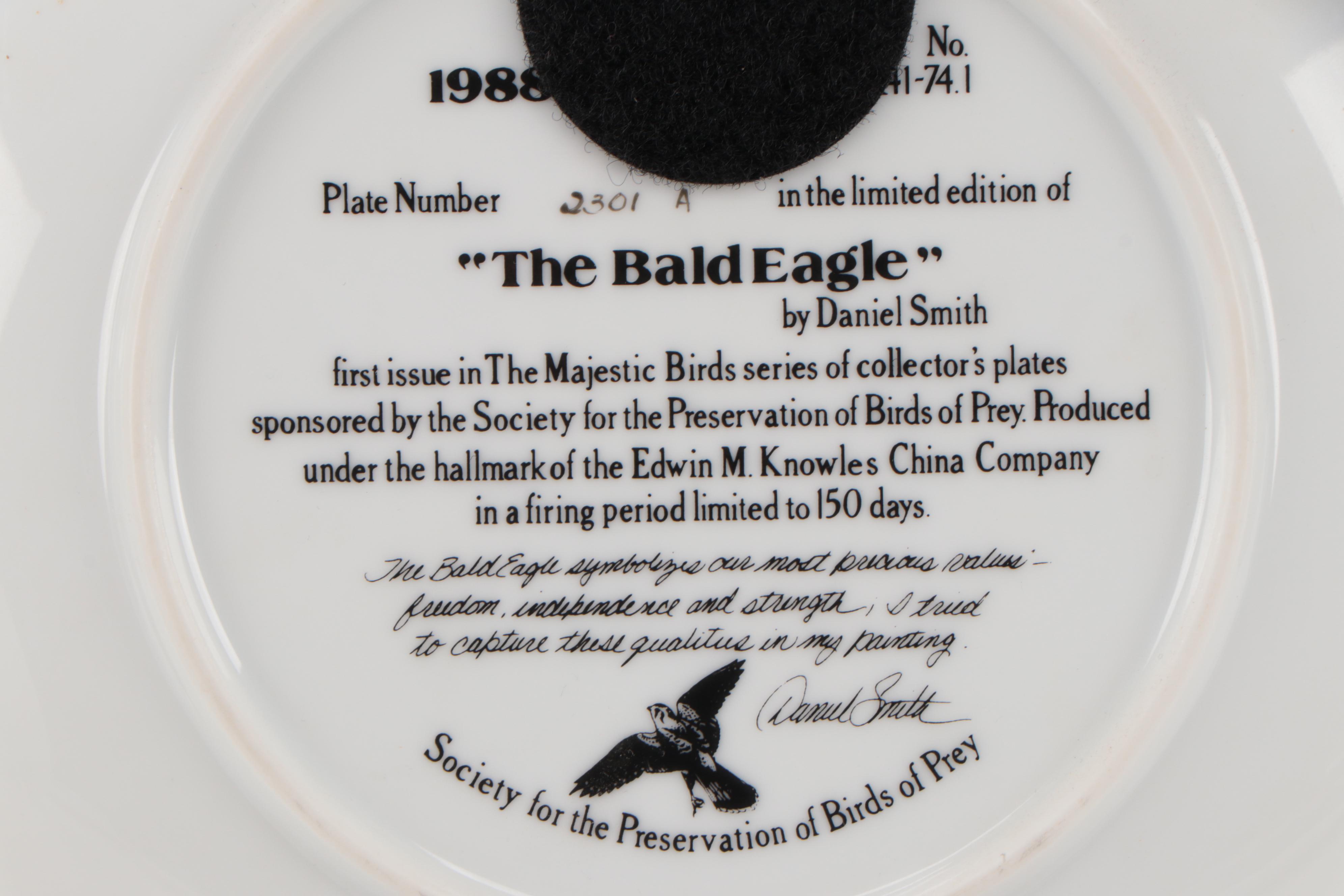 Knowles Fine China "Majestic Birds" Series Collector Plates Set, 1988–1990