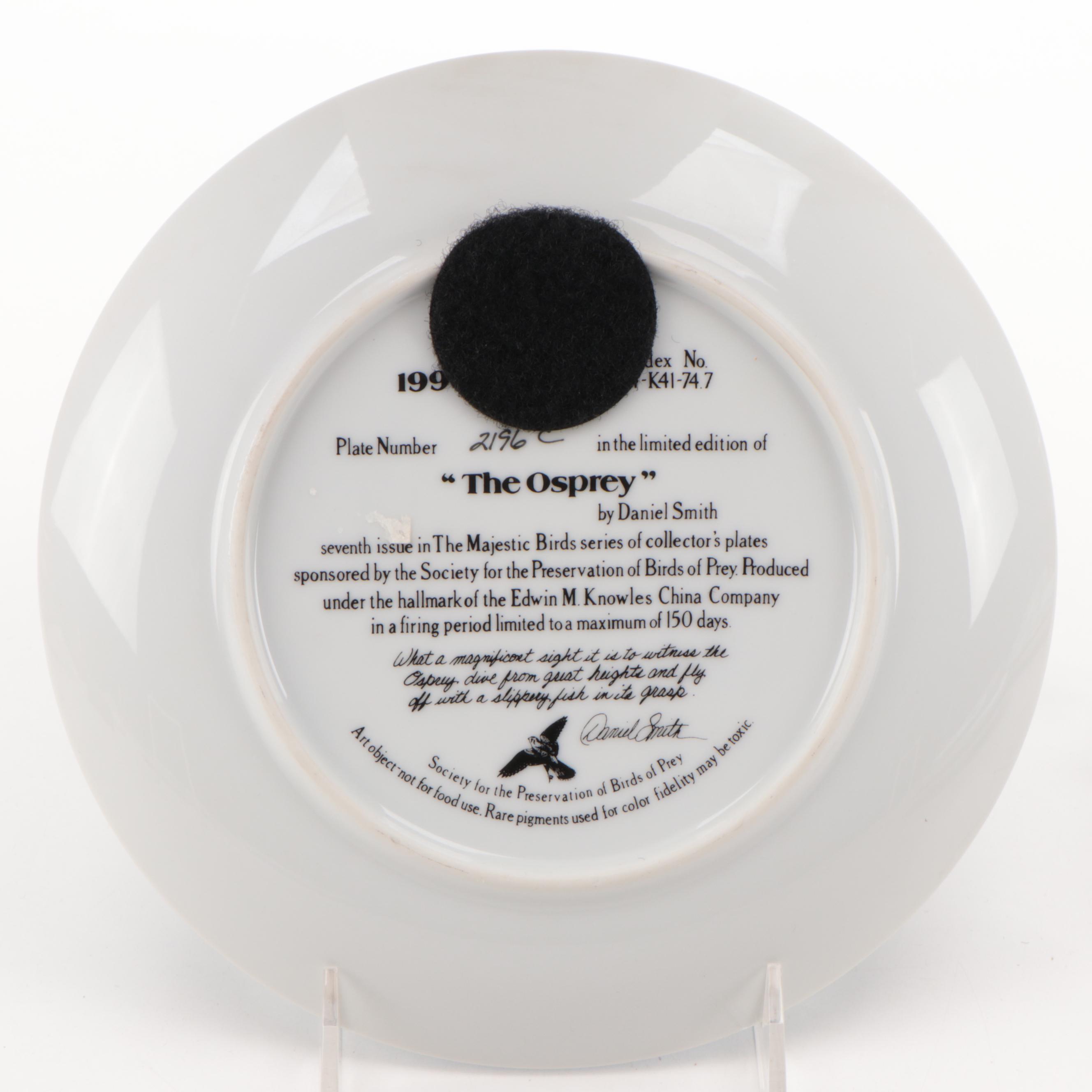 Knowles Fine China "Majestic Birds" Series Collector Plates Set, 1988–1990