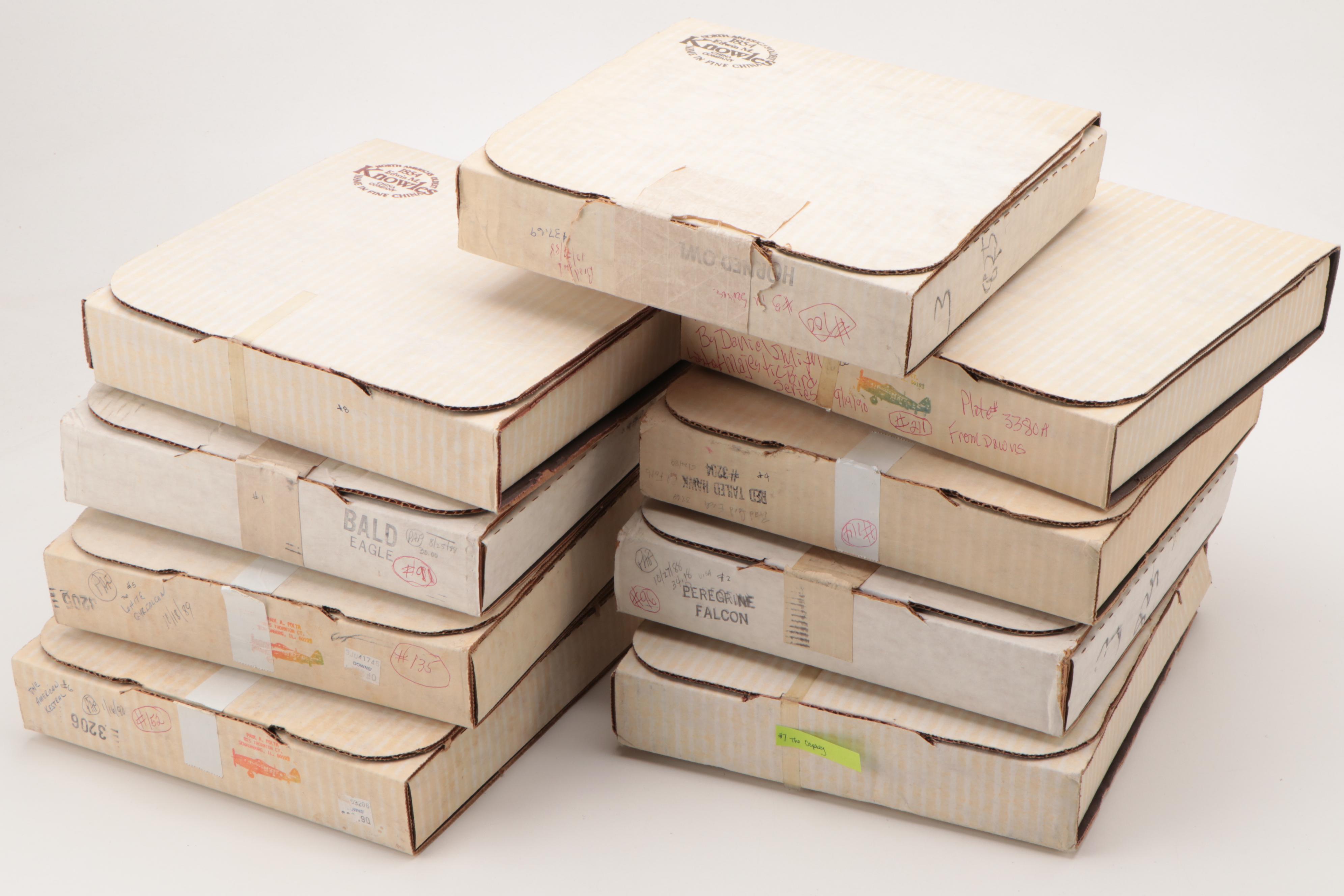 Knowles Fine China "Majestic Birds" Series Collector Plates Set, 1988–1990