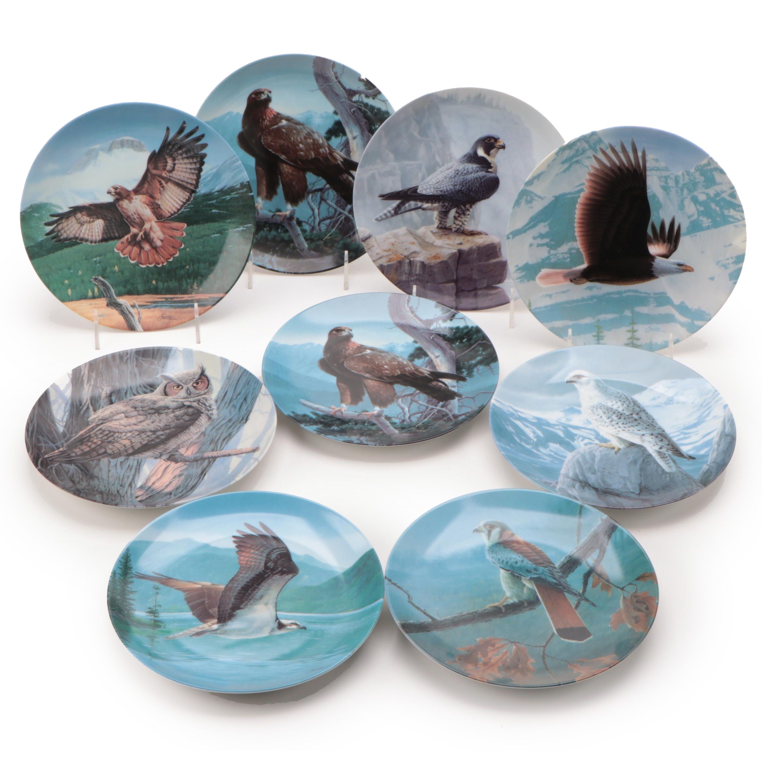 Knowles Fine China "Majestic Birds" Series Collector Plates Set, 1988–1990