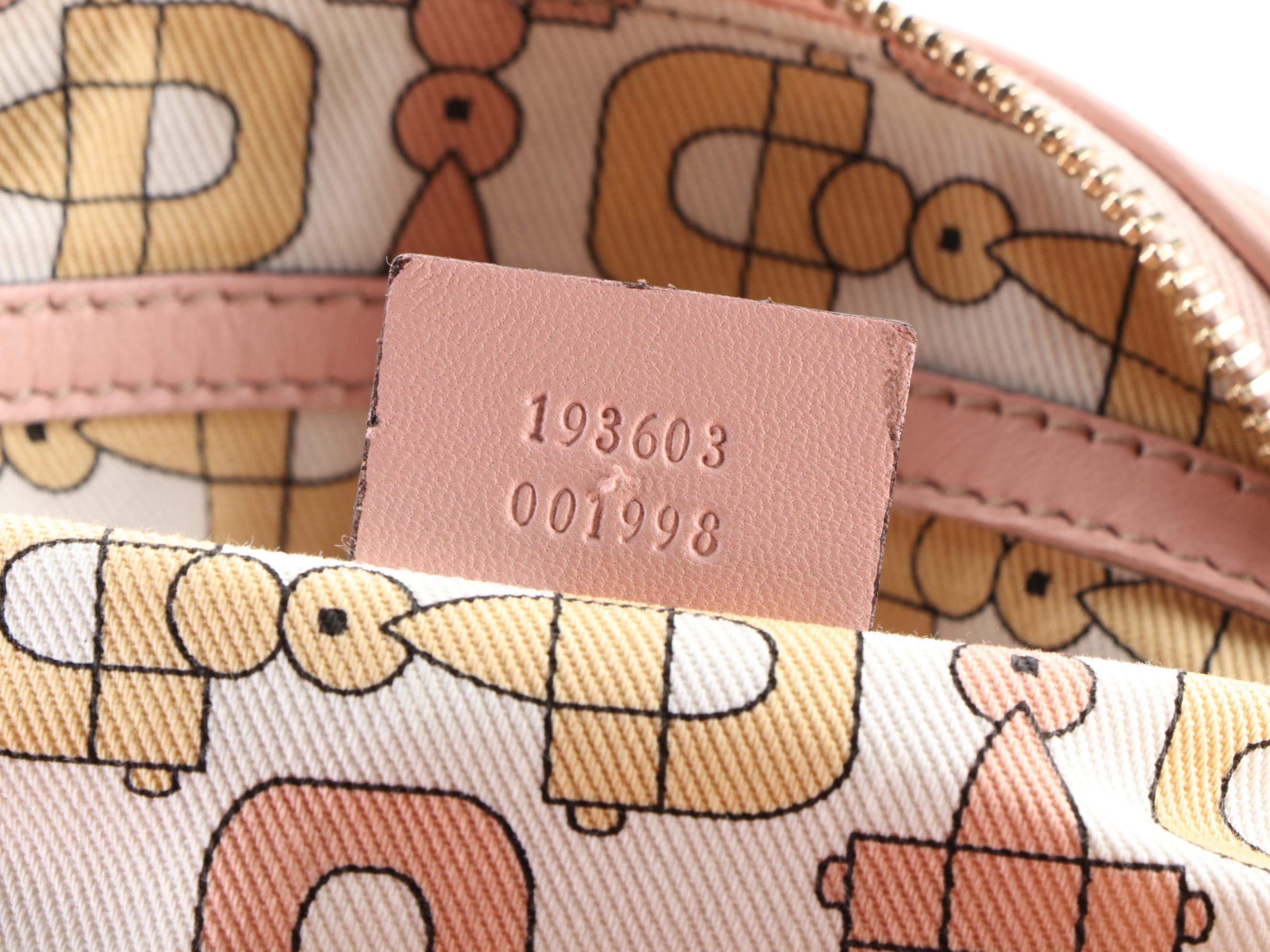 Gucci Joy Boston Bag in Pink Guccissima Calfskin and Smooth Leather
