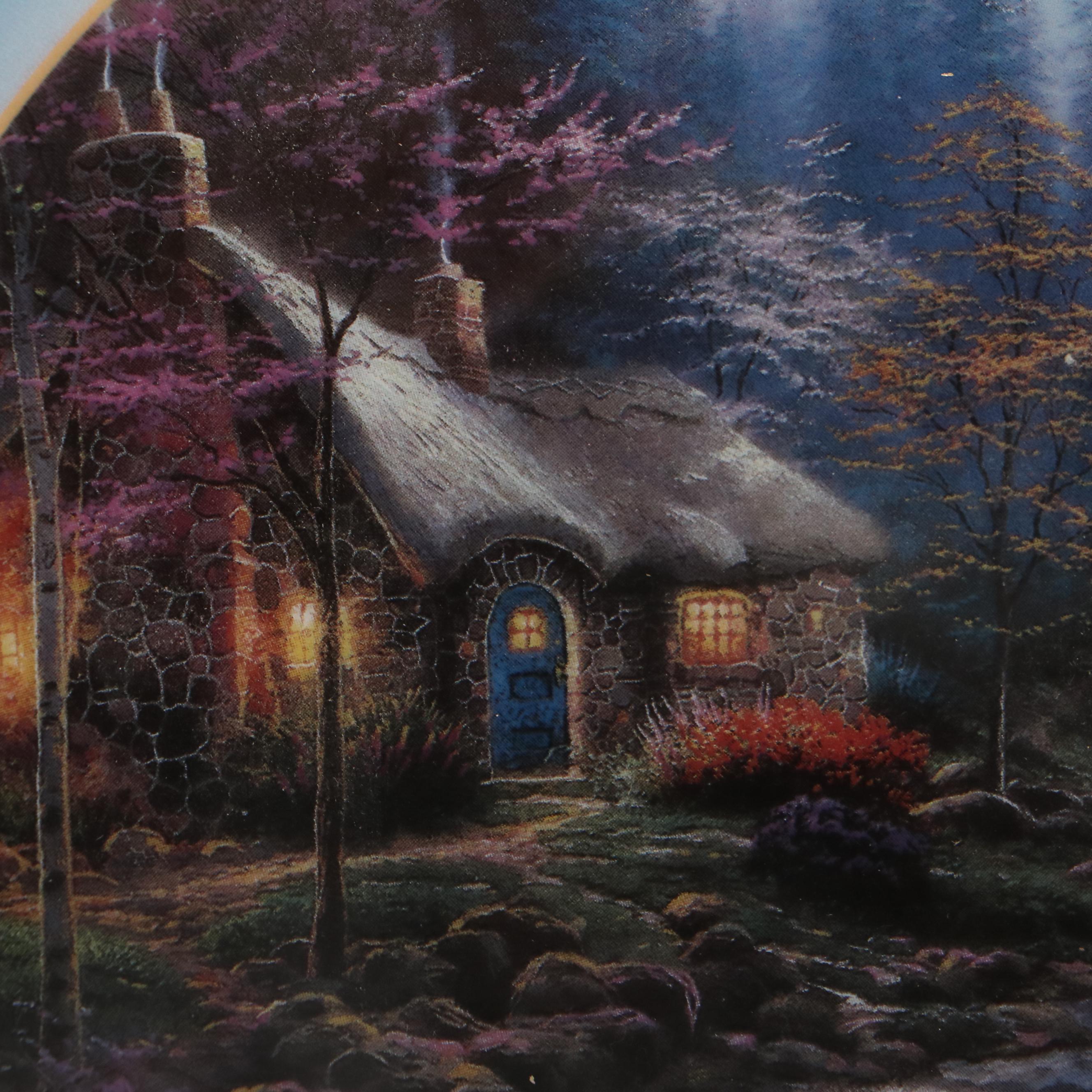 Thomas Kinkade "Twilight Cottage" Porcelain Collector Plate, 1997