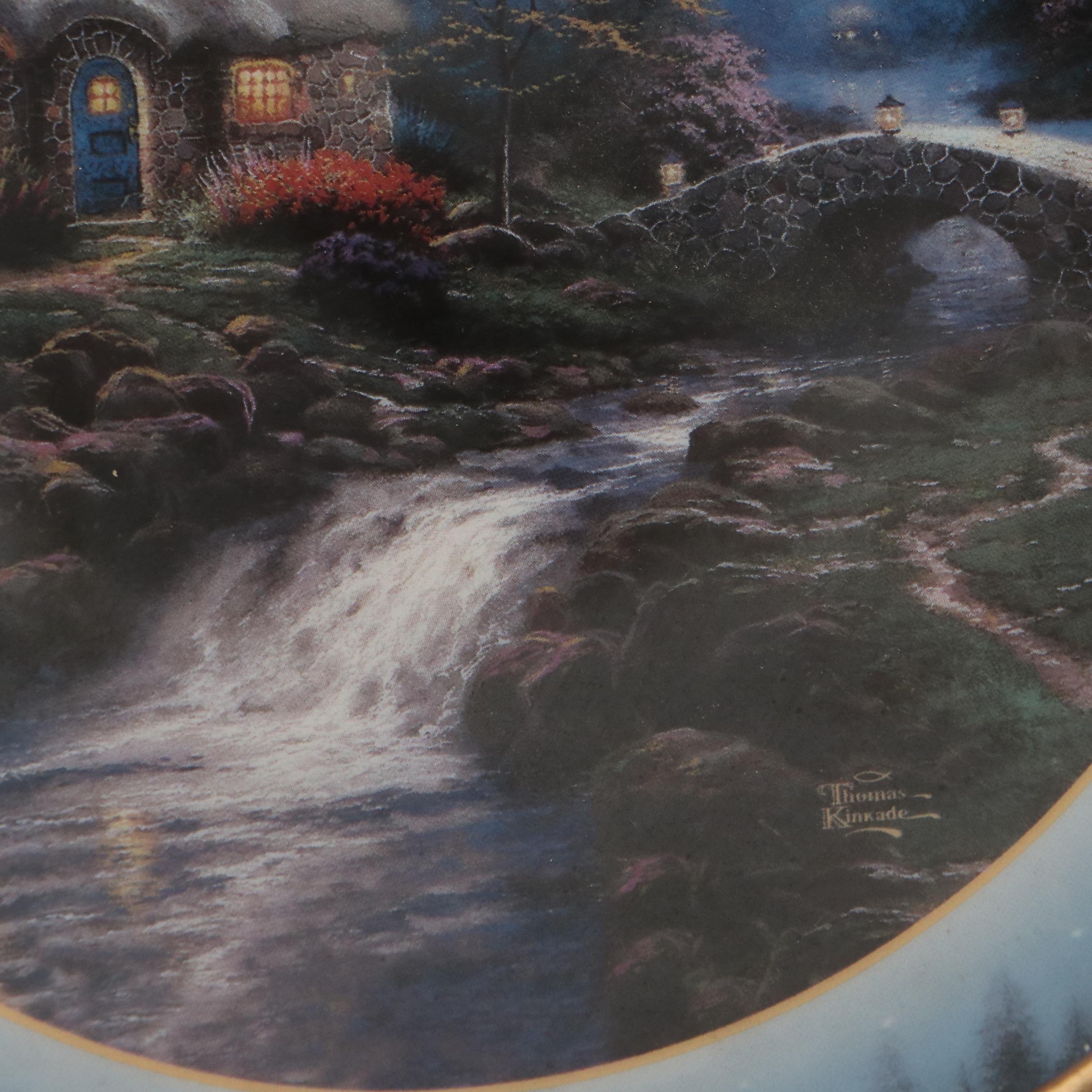 Thomas Kinkade "Twilight Cottage" Porcelain Collector Plate, 1997