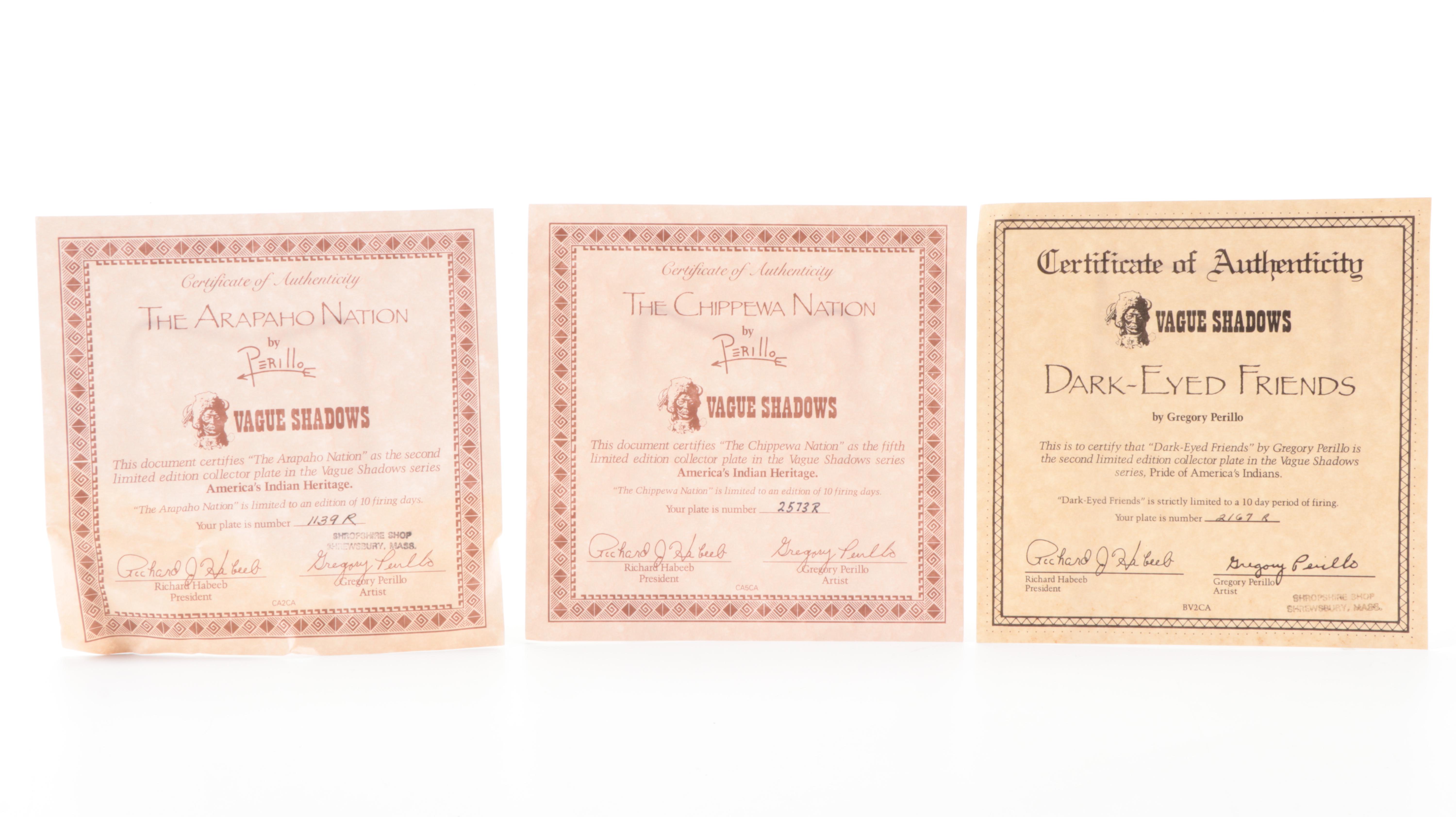 Gregory Perillo "America's Indian Heritage" Series and Other Collector Plates