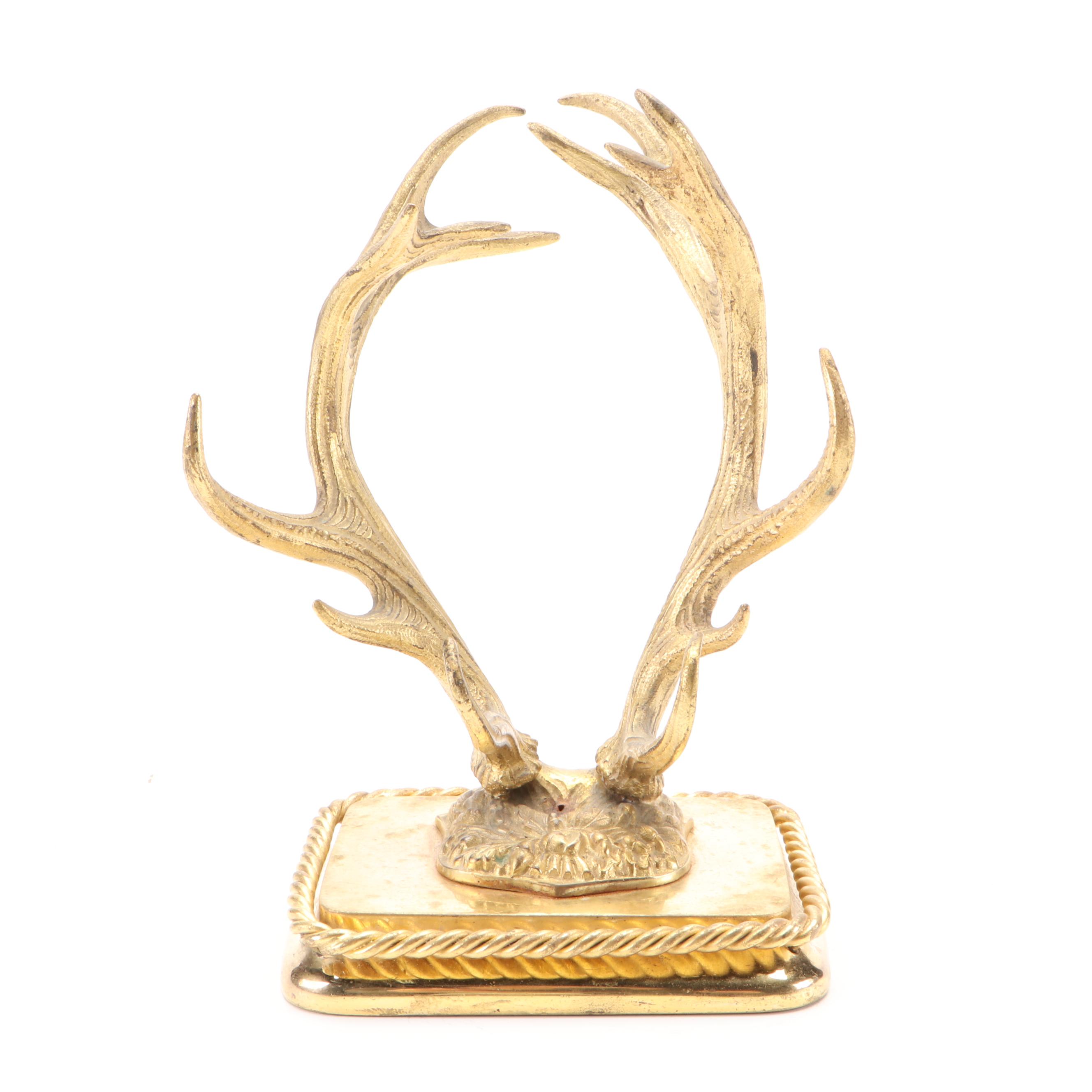 Cast Brass Antler Figurines on Bases