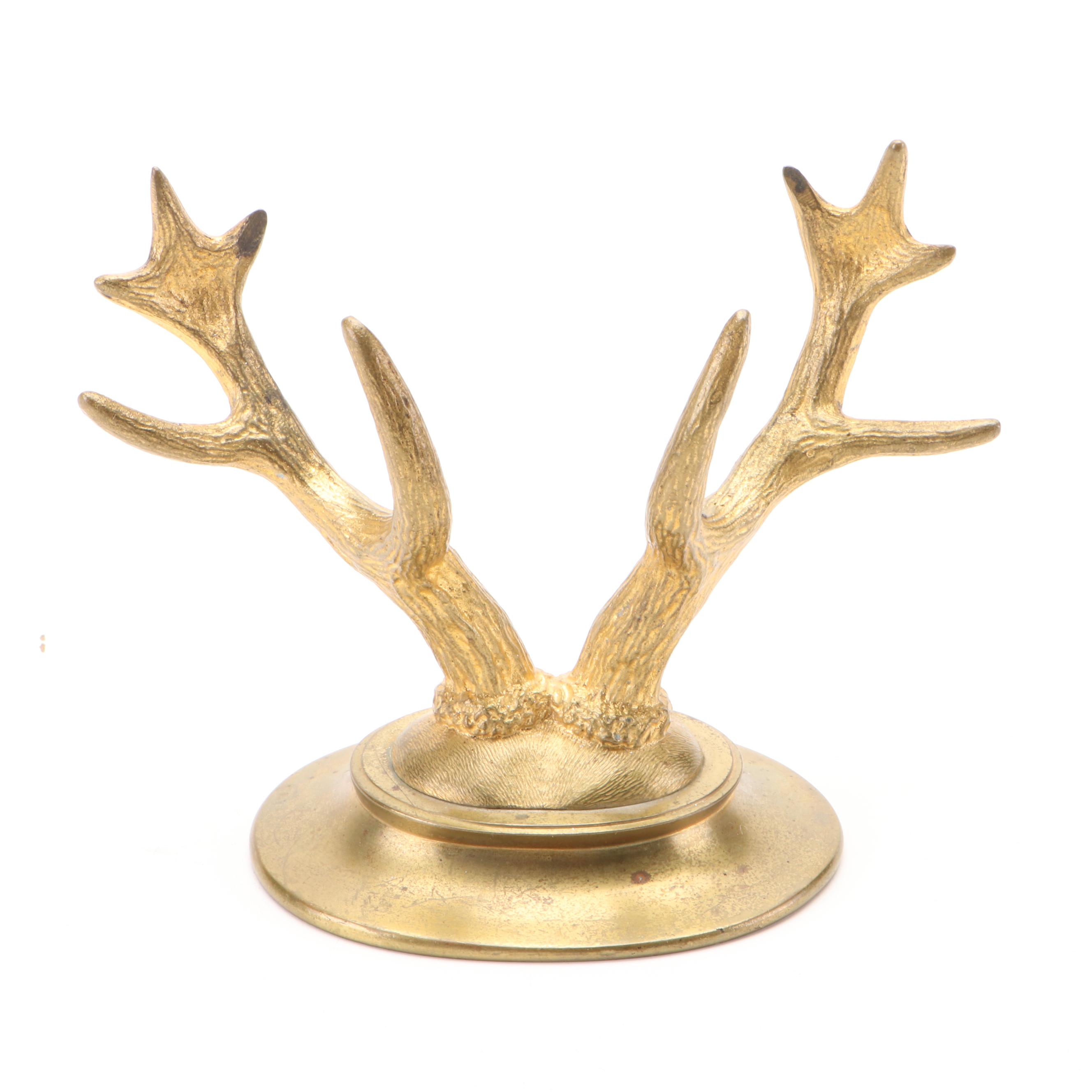 Cast Brass Antler Figurines on Bases
