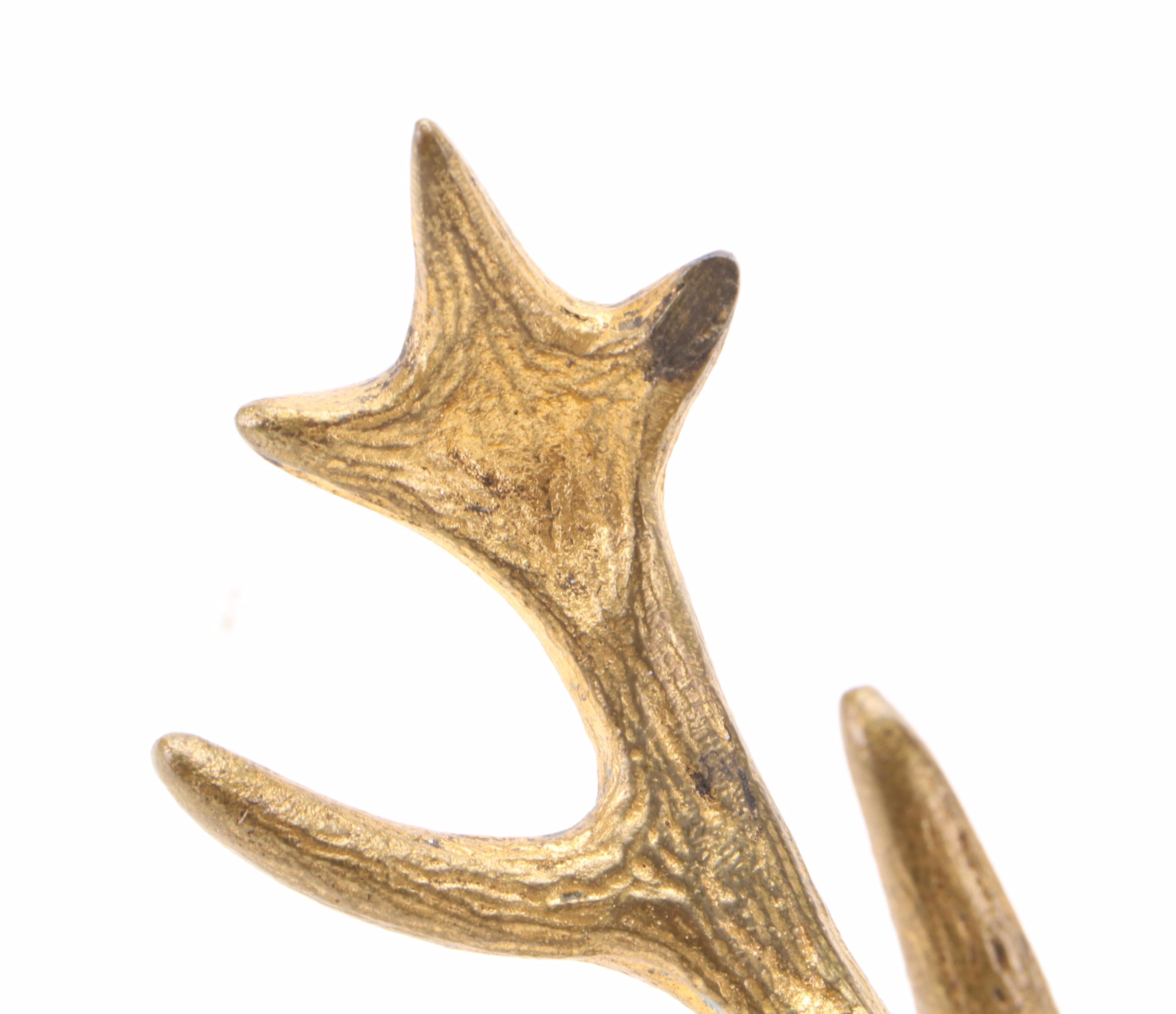 Cast Brass Antler Figurines on Bases