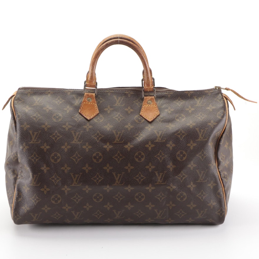 Louis Vuitton Speedy 40 in Monogram Canvas and Vachetta Leather