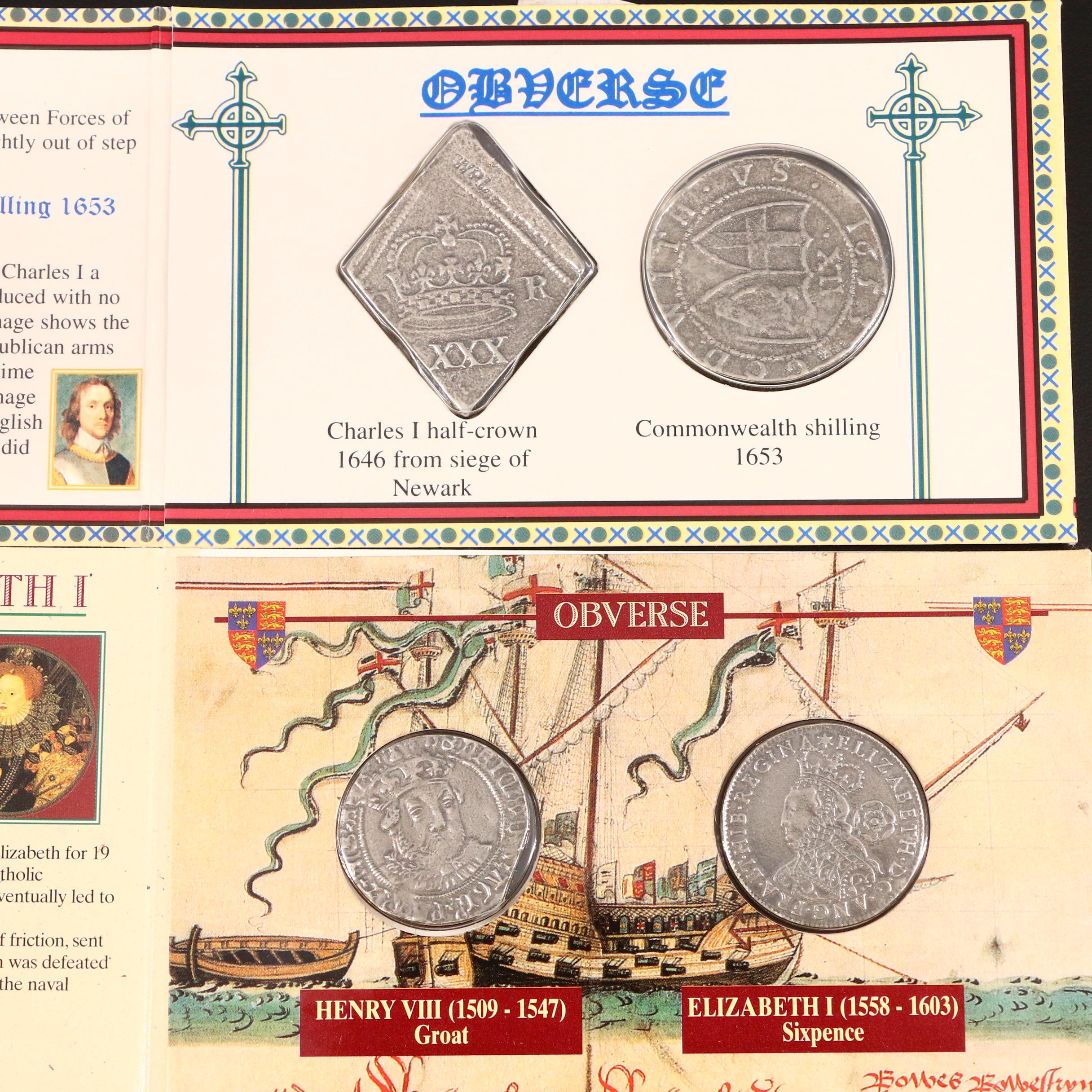 Group of World Coins, World Coin Replicas, and Engelhard 1 oz. Silver Round