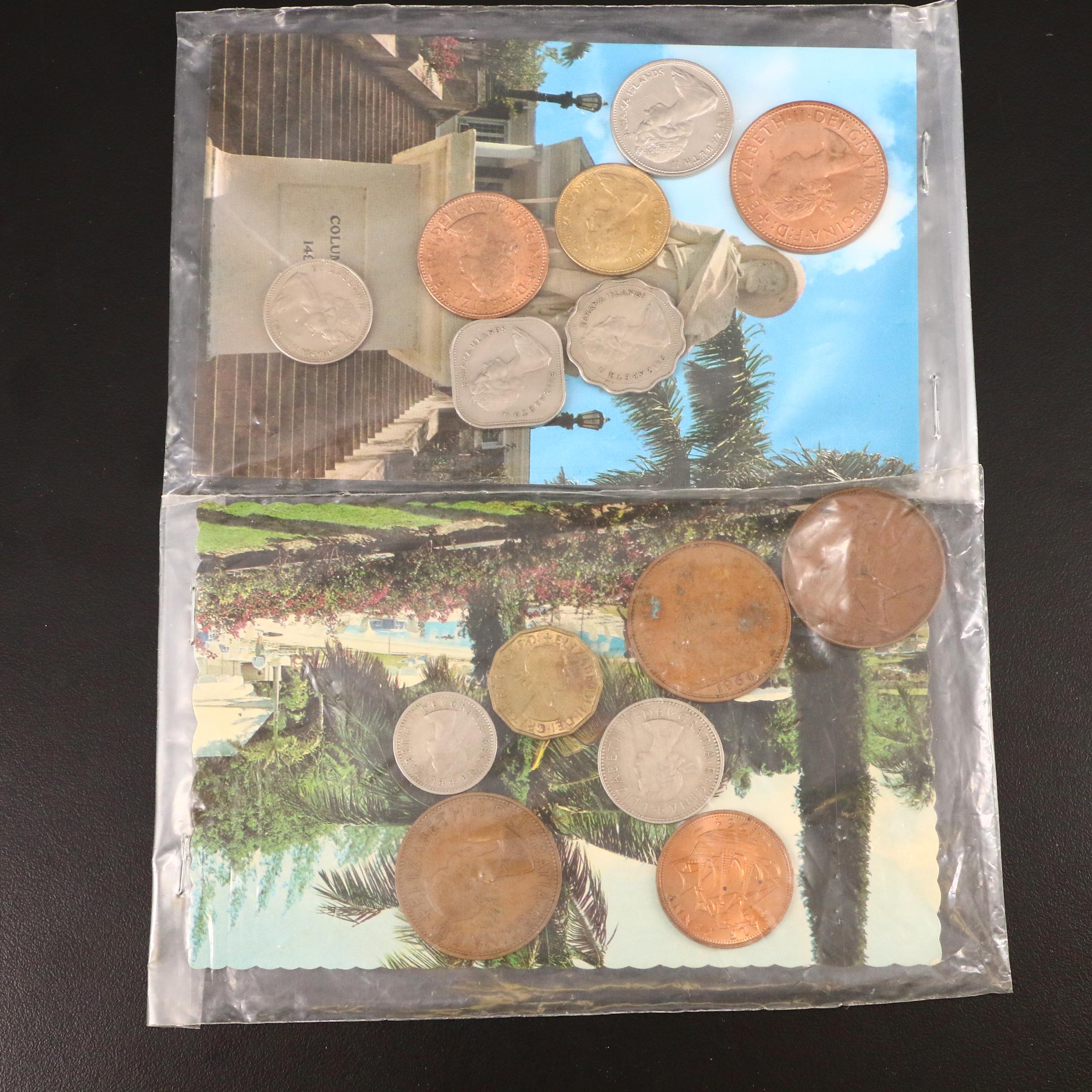 Group of World Coins, World Coin Replicas, and Engelhard 1 oz. Silver Round