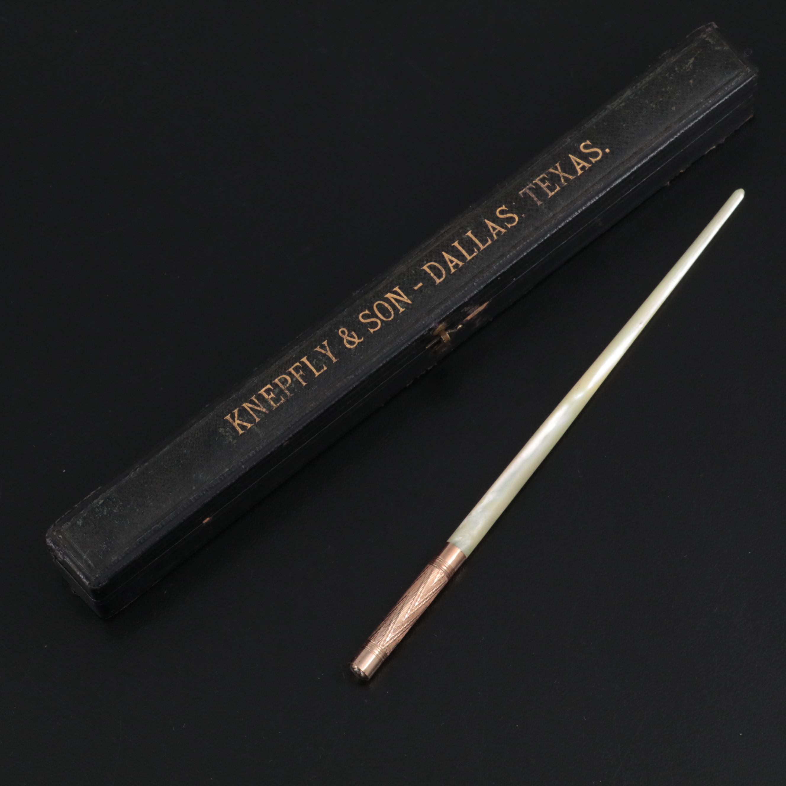 Mabie Todd Mother-of-Pearl Fountain Pen,  Mid to Late 19th Century