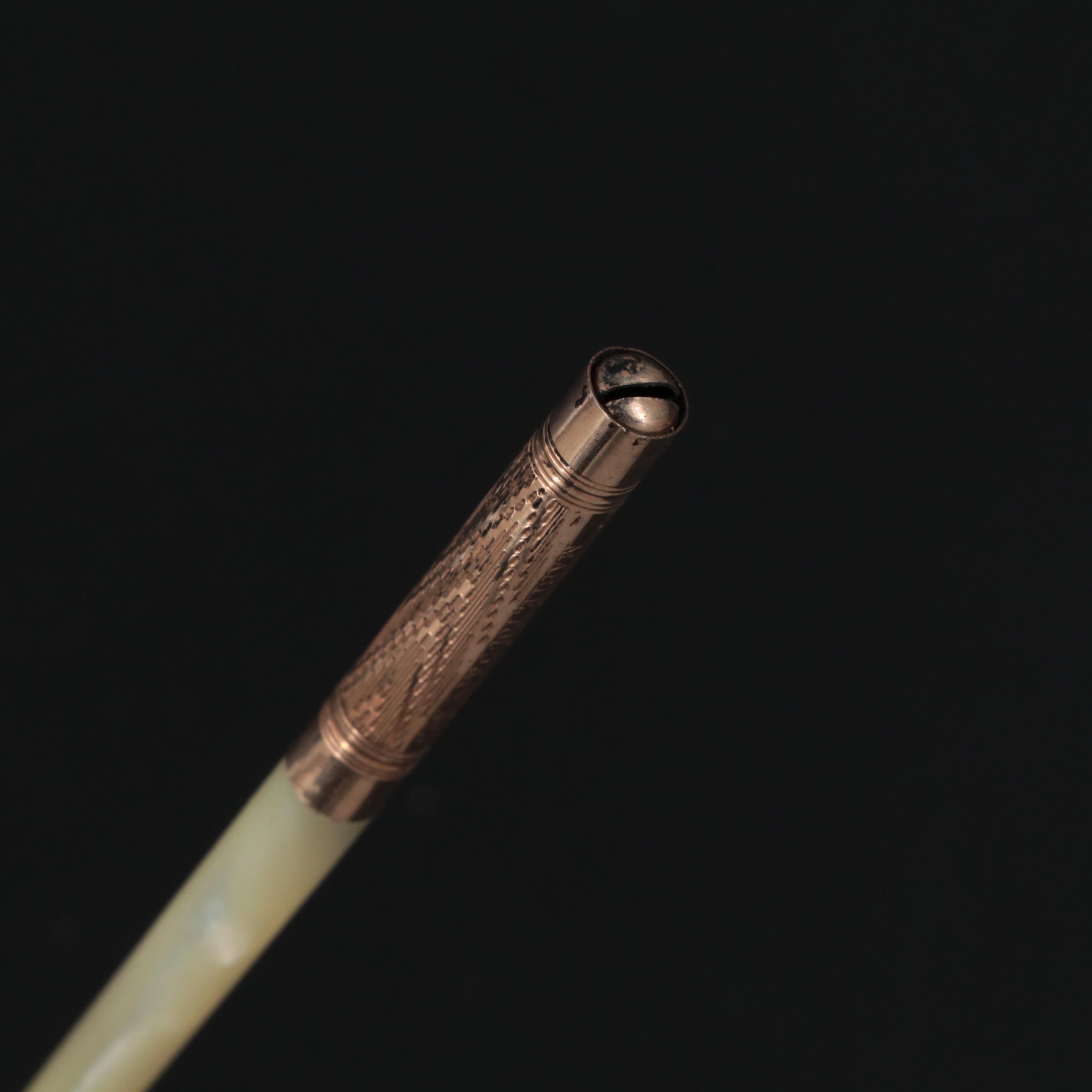 Mabie Todd Mother-of-Pearl Fountain Pen,  Mid to Late 19th Century