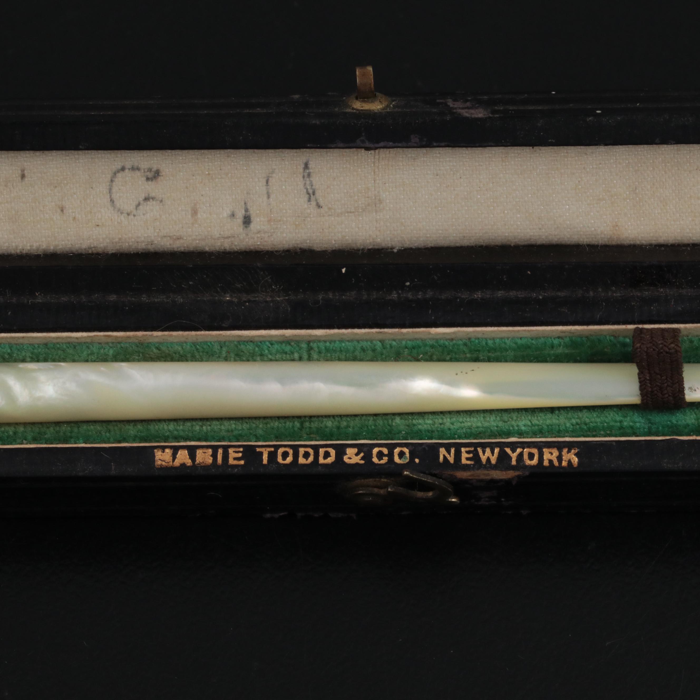 Mabie Todd Mother-of-Pearl Fountain Pen,  Mid to Late 19th Century