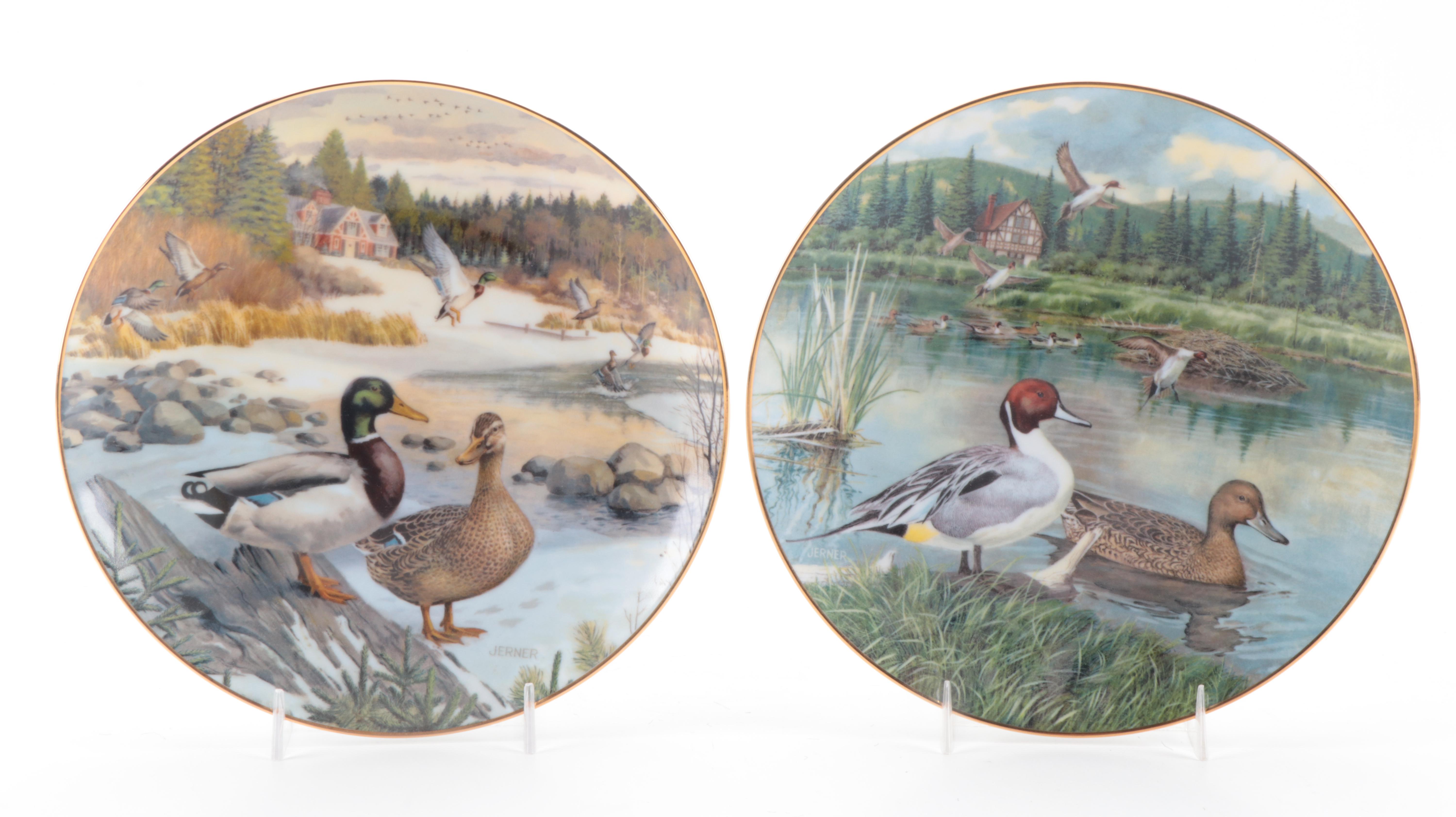 Knowles Fine China "Stately Owls" Plates with Other Bird Collector Plates