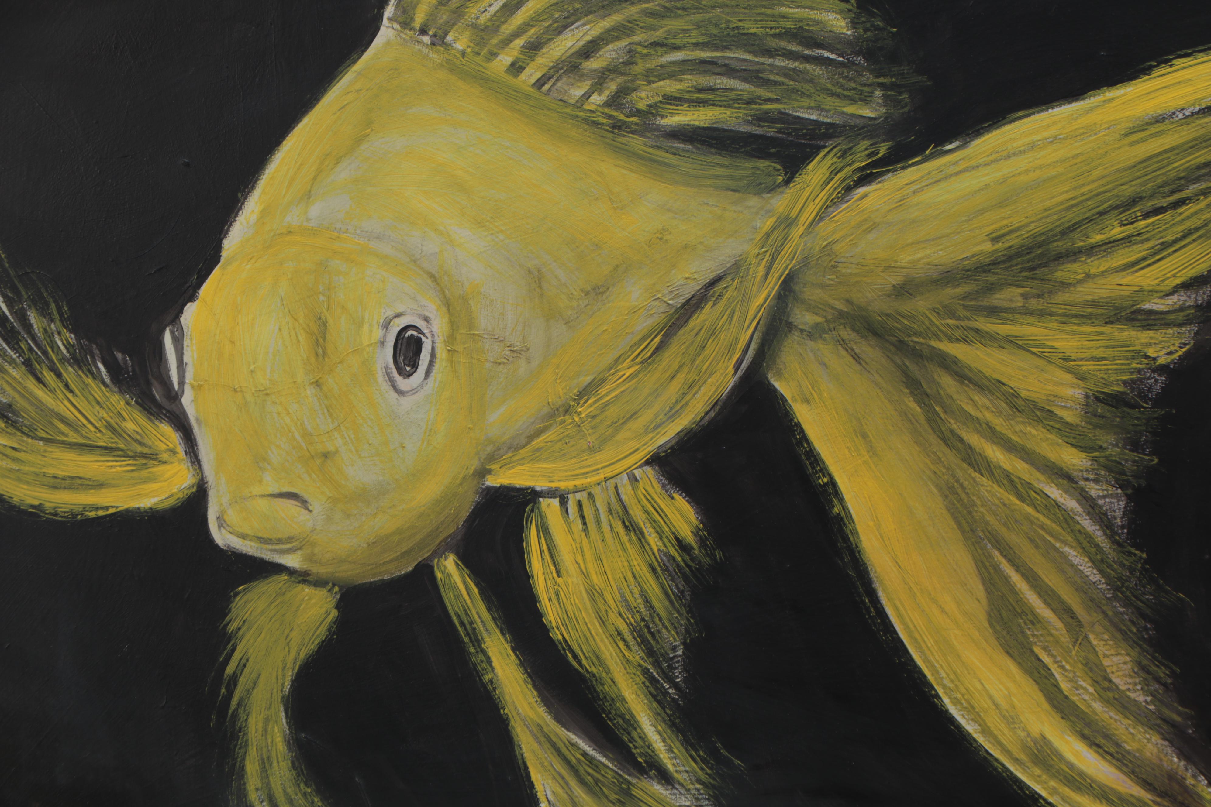 Marcella Francis Perryman Oil Painting of Goldfish, 21st Century