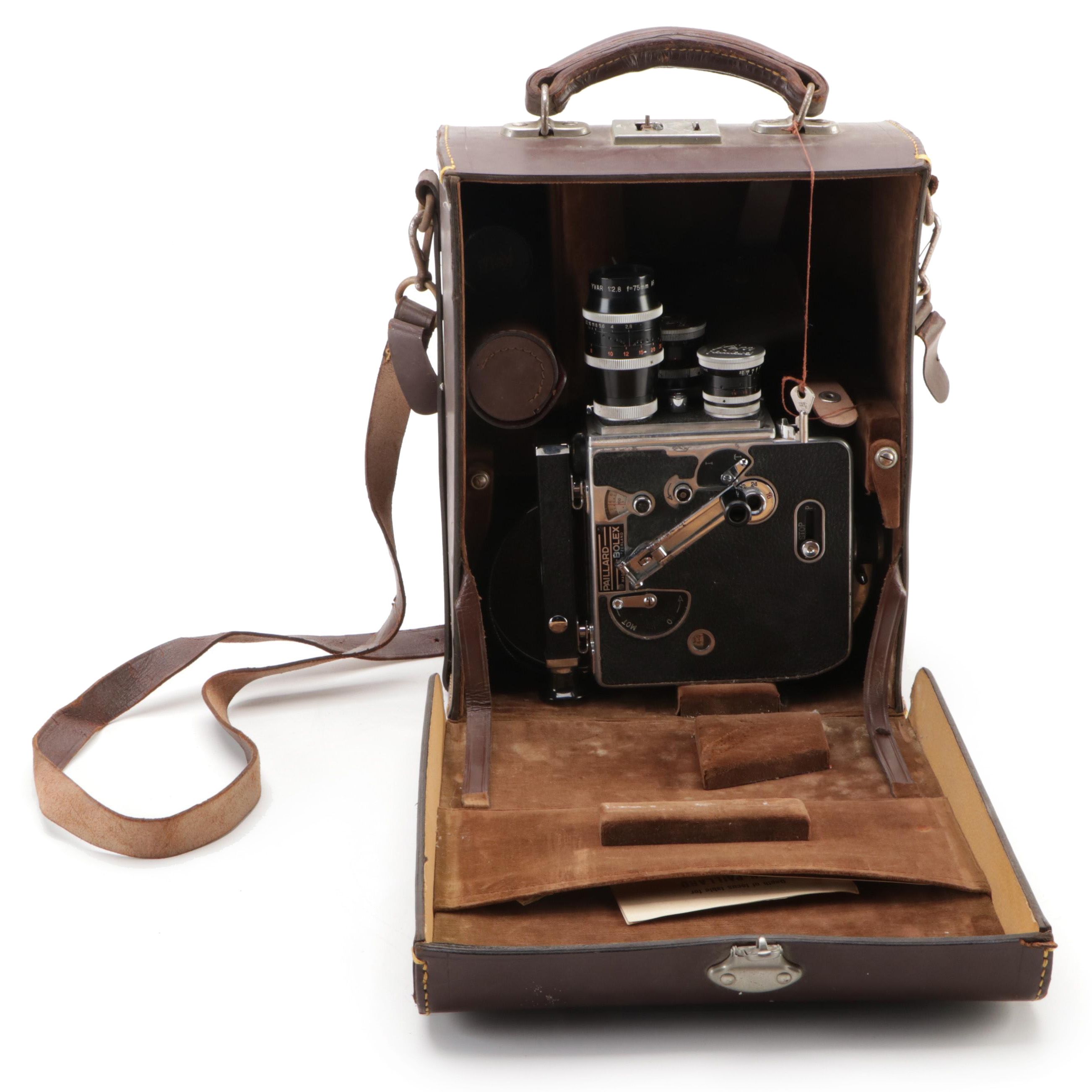 Paillard Bolex 16mm Movie Camera with Accessories, Mid-20th Century