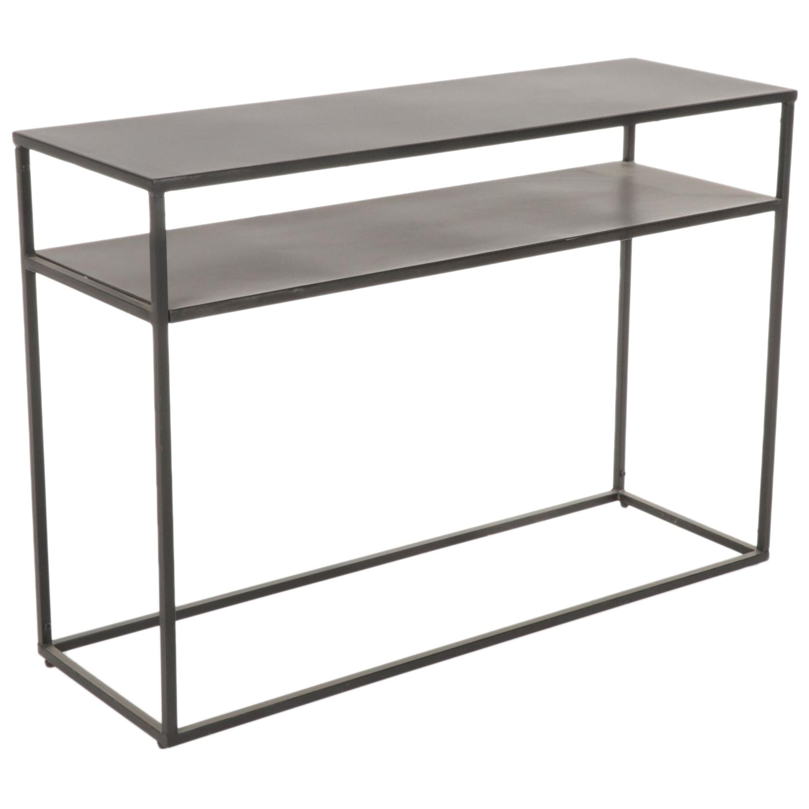 Contemporary Black Metal Hall Table