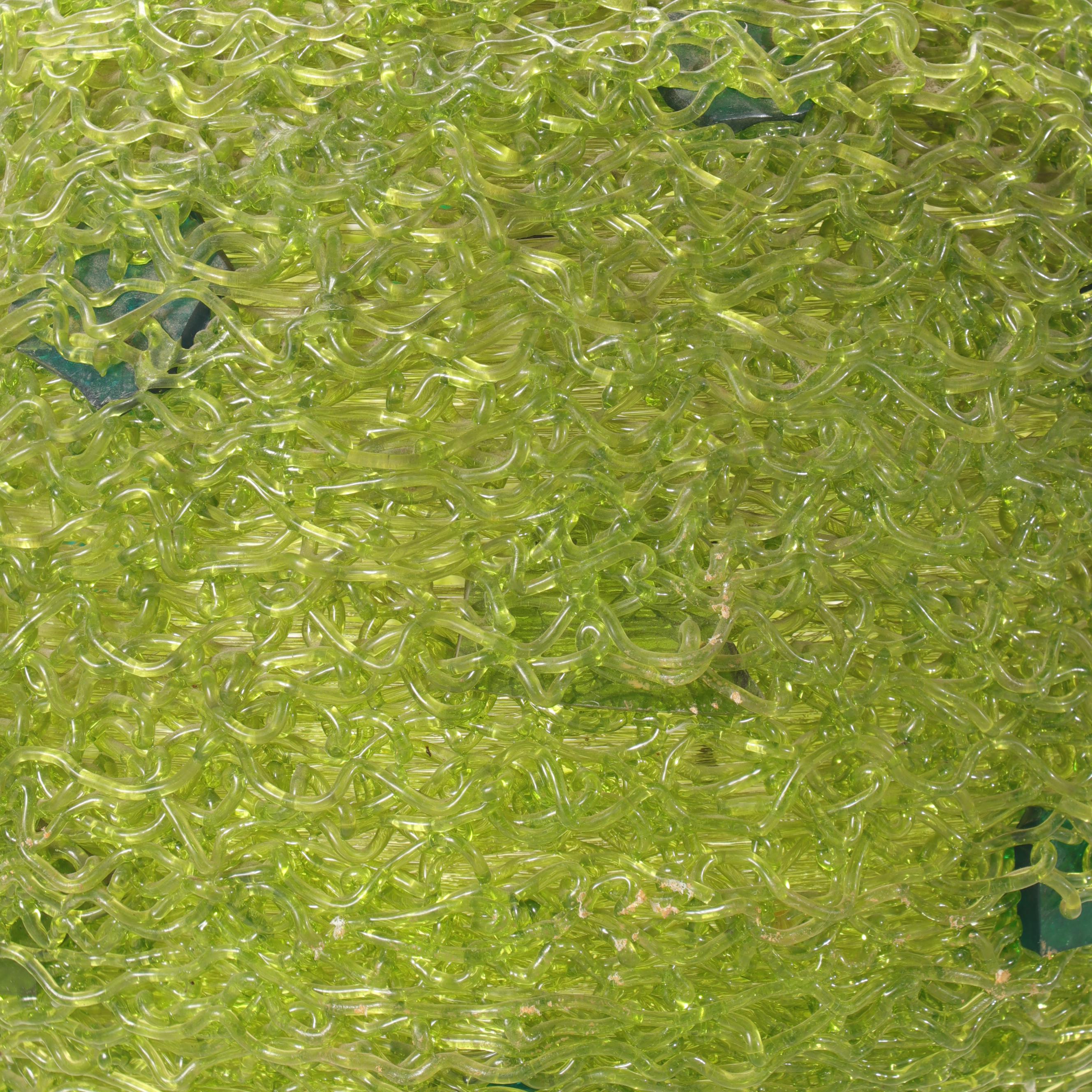 Spun Acrylic Spaghetti Pendant Swag Lamp, Mid-20th Century