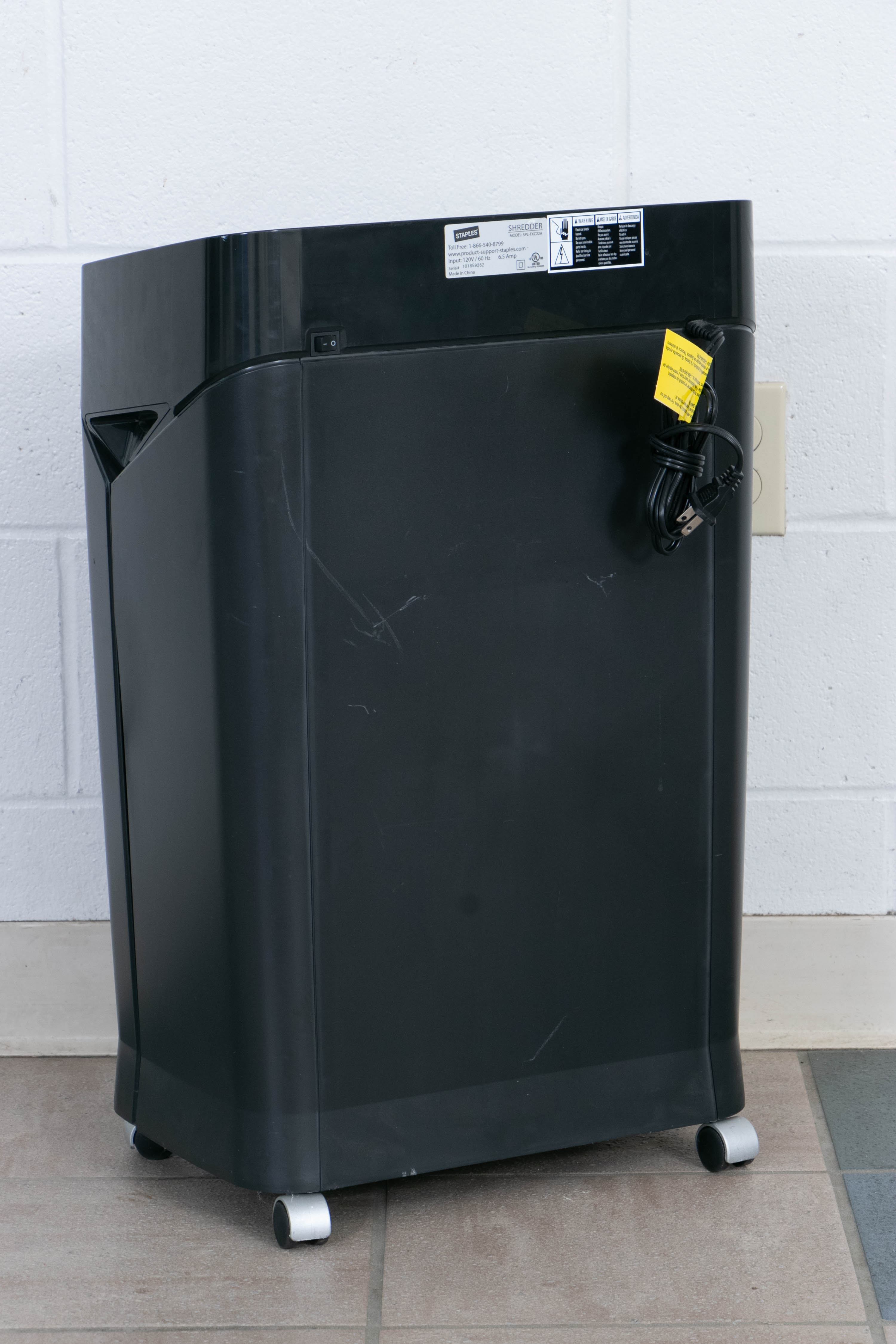 Staples Shredder, Samsonite Briefcase, American Tourister Rolling Luggage