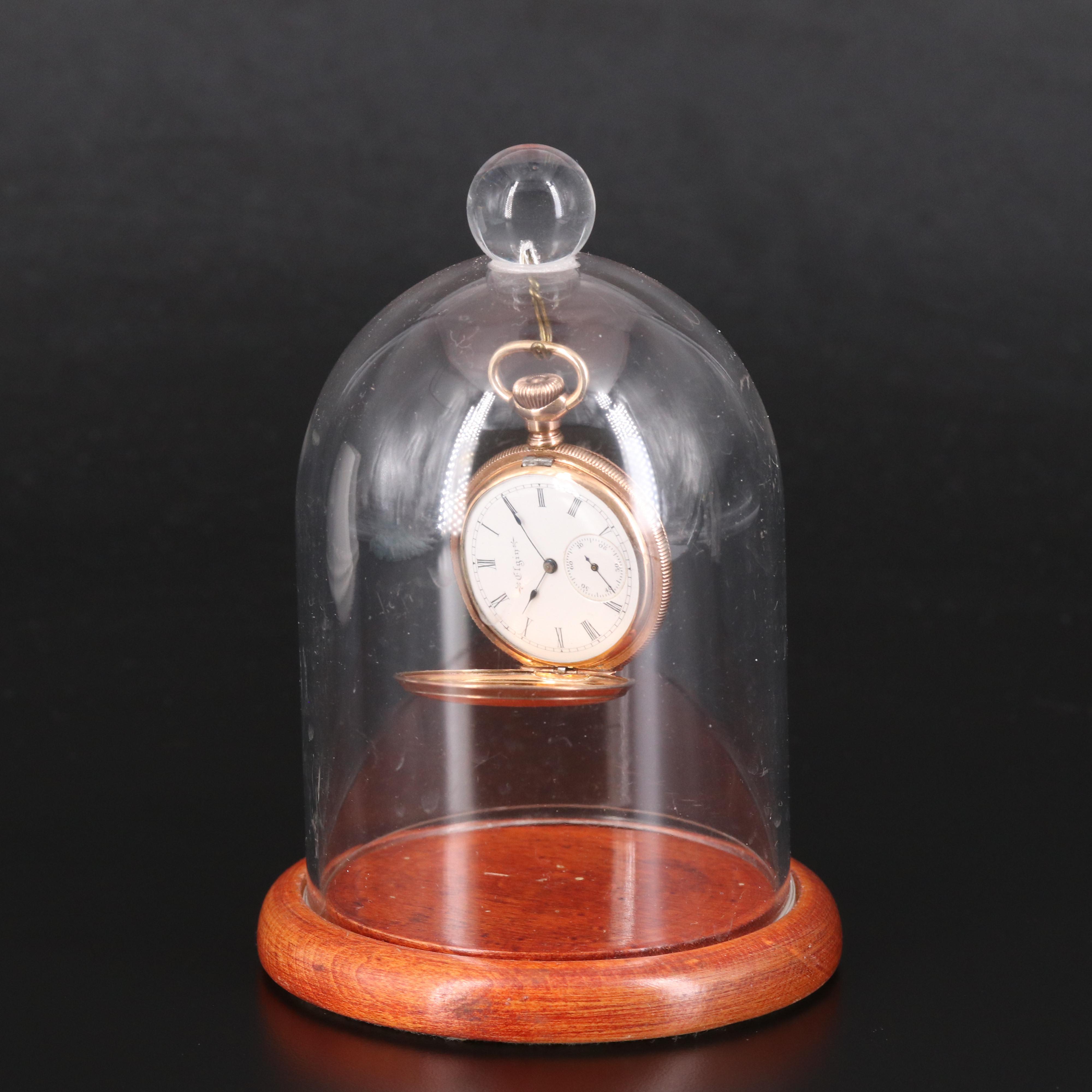 1901 Elgin "O" Size Pocket Watch and Display Stand