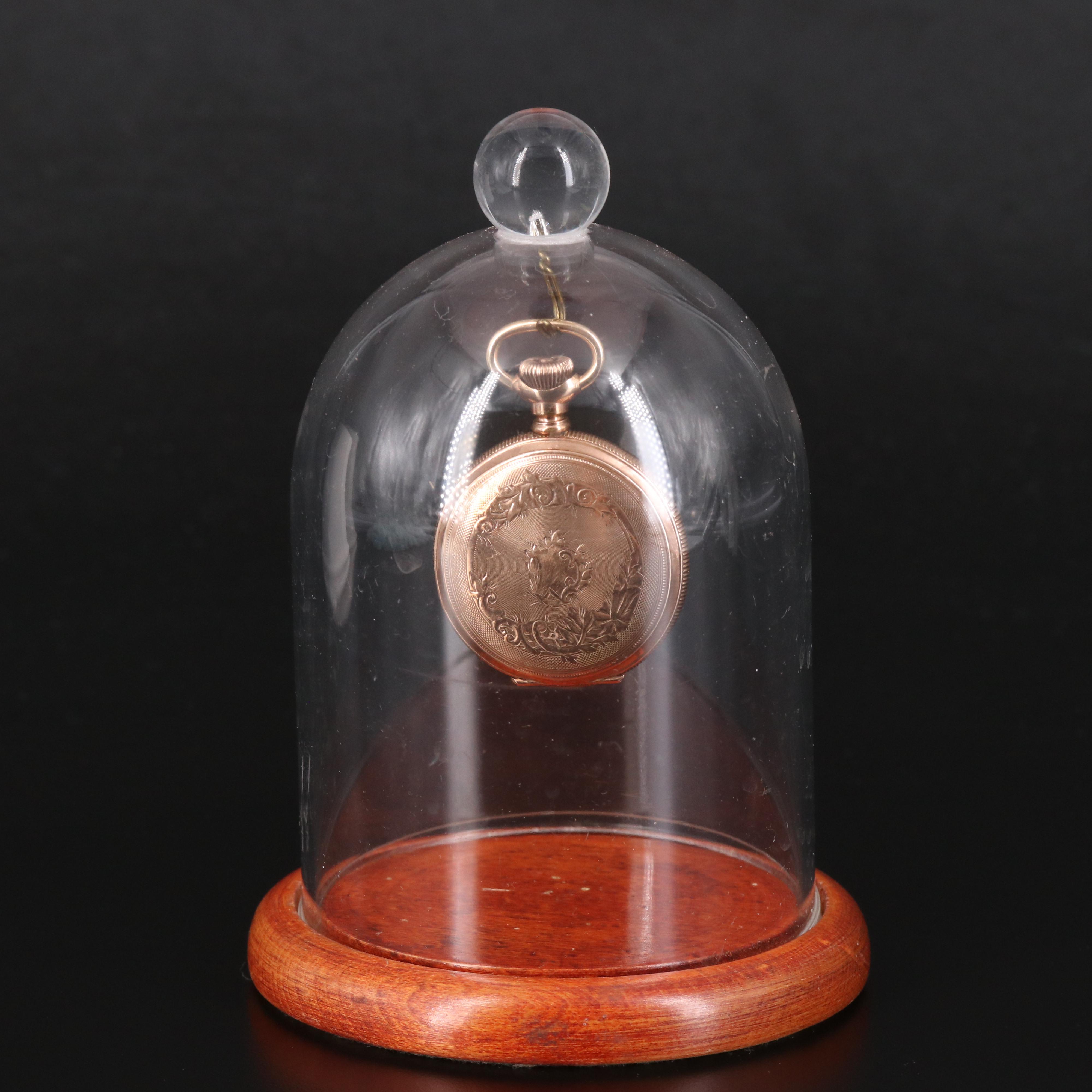 1901 Elgin "O" Size Pocket Watch and Display Stand