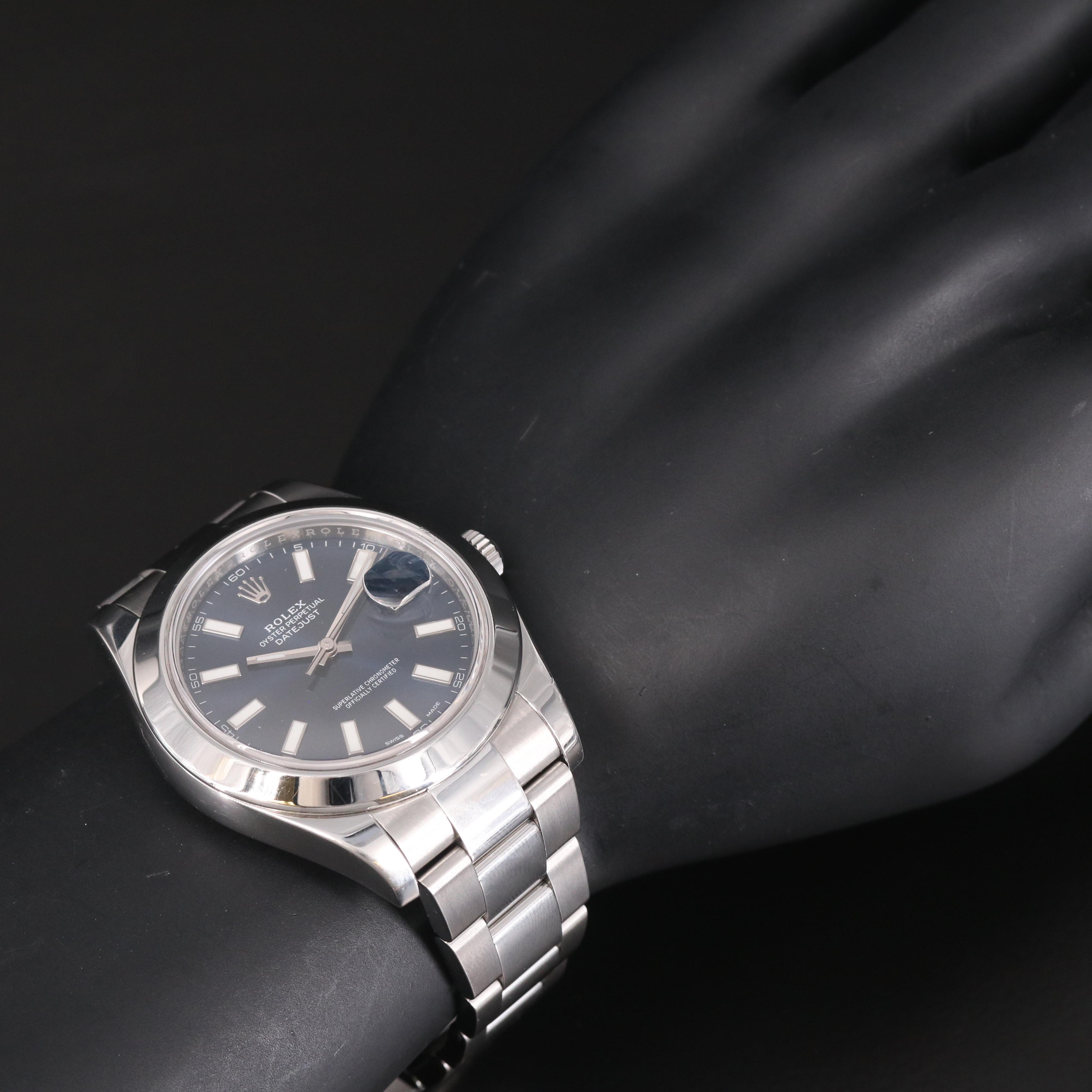 Rolex Datejust II Blue Baton Dial Watch