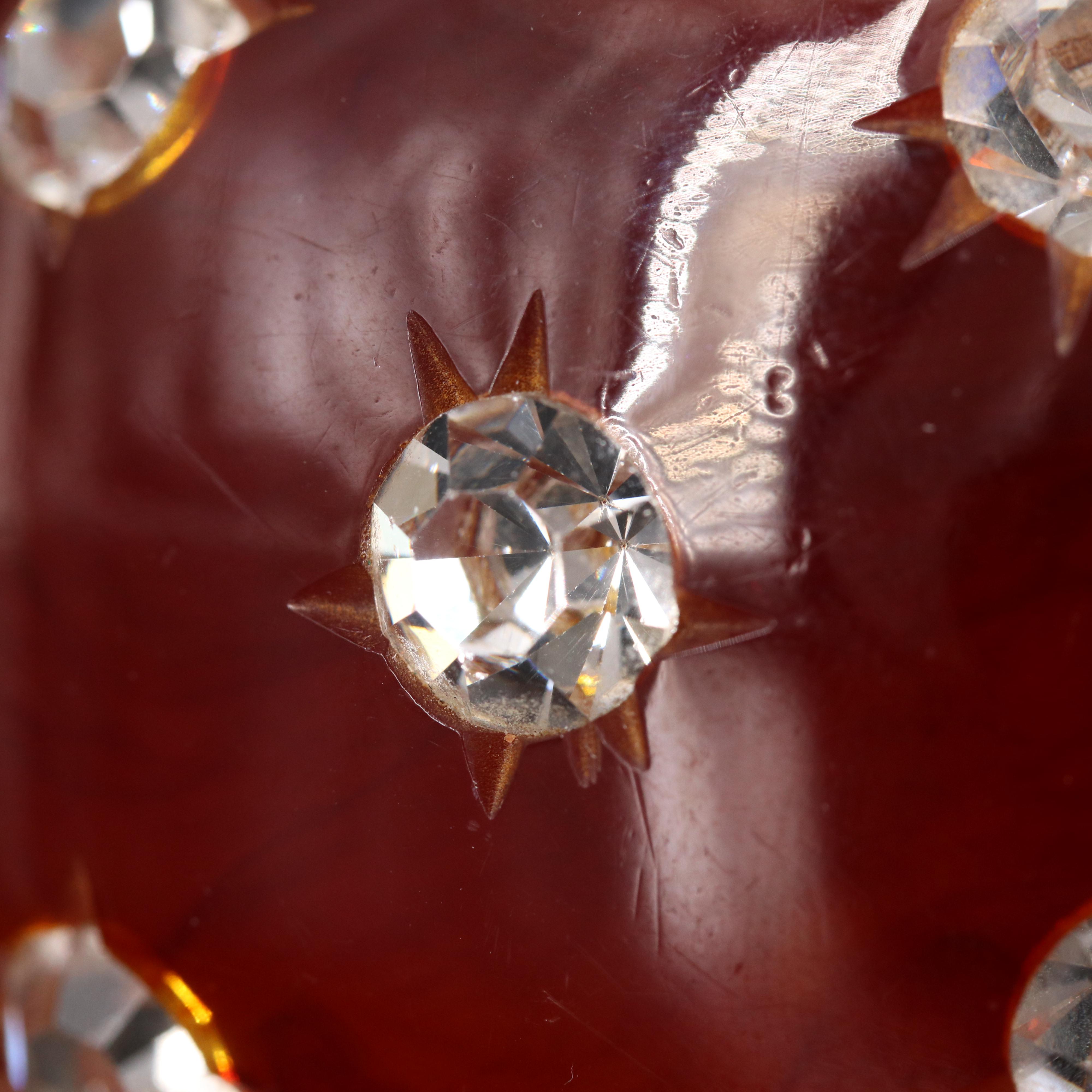 Vintage Bakelite and Rhinestone Cuff