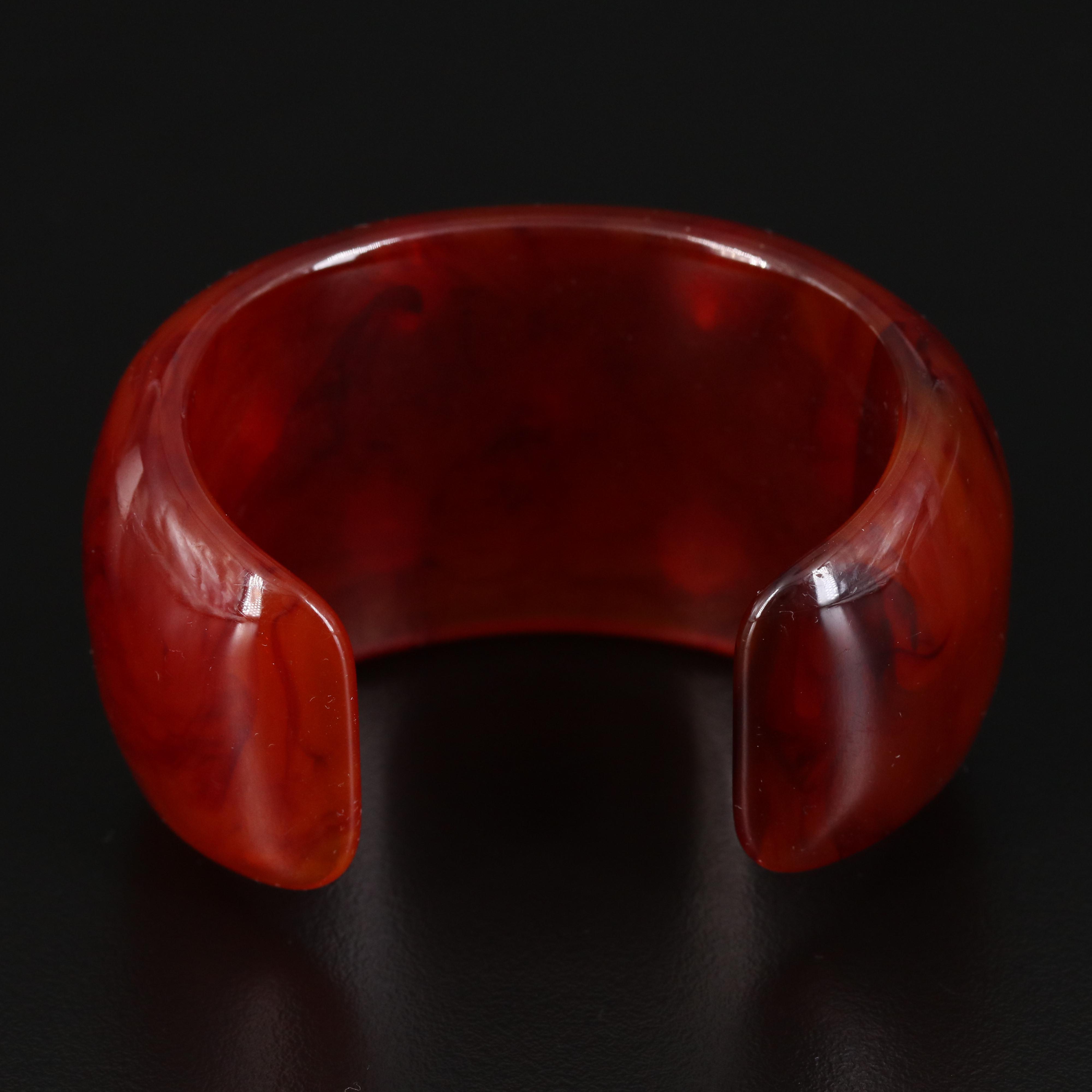 Vintage Bakelite and Rhinestone Cuff