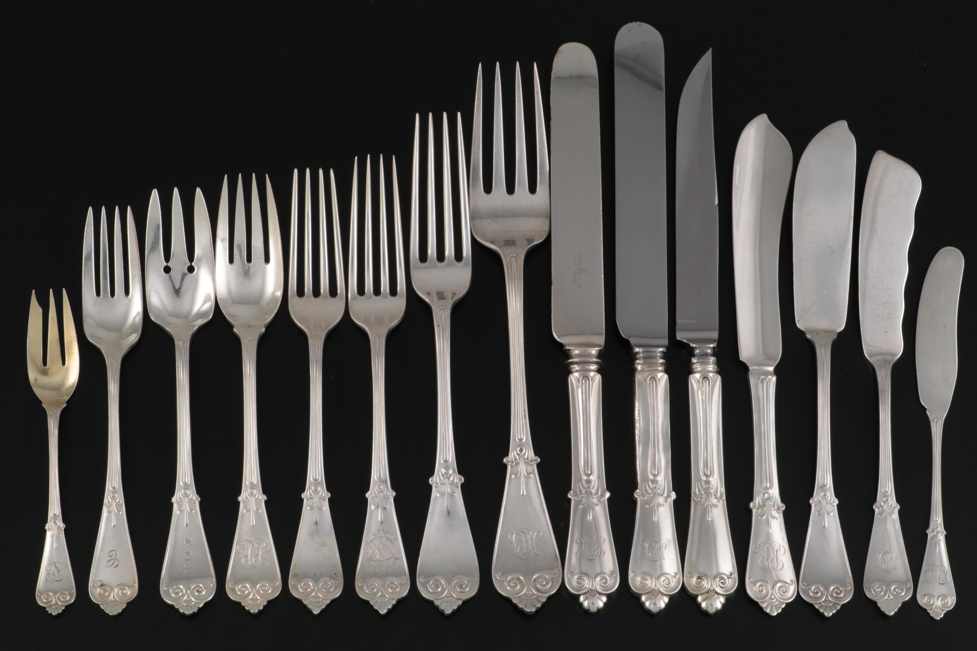 Tiffany & Co. "Tiffany" Sterling Silver Flatware and Serving Utensils