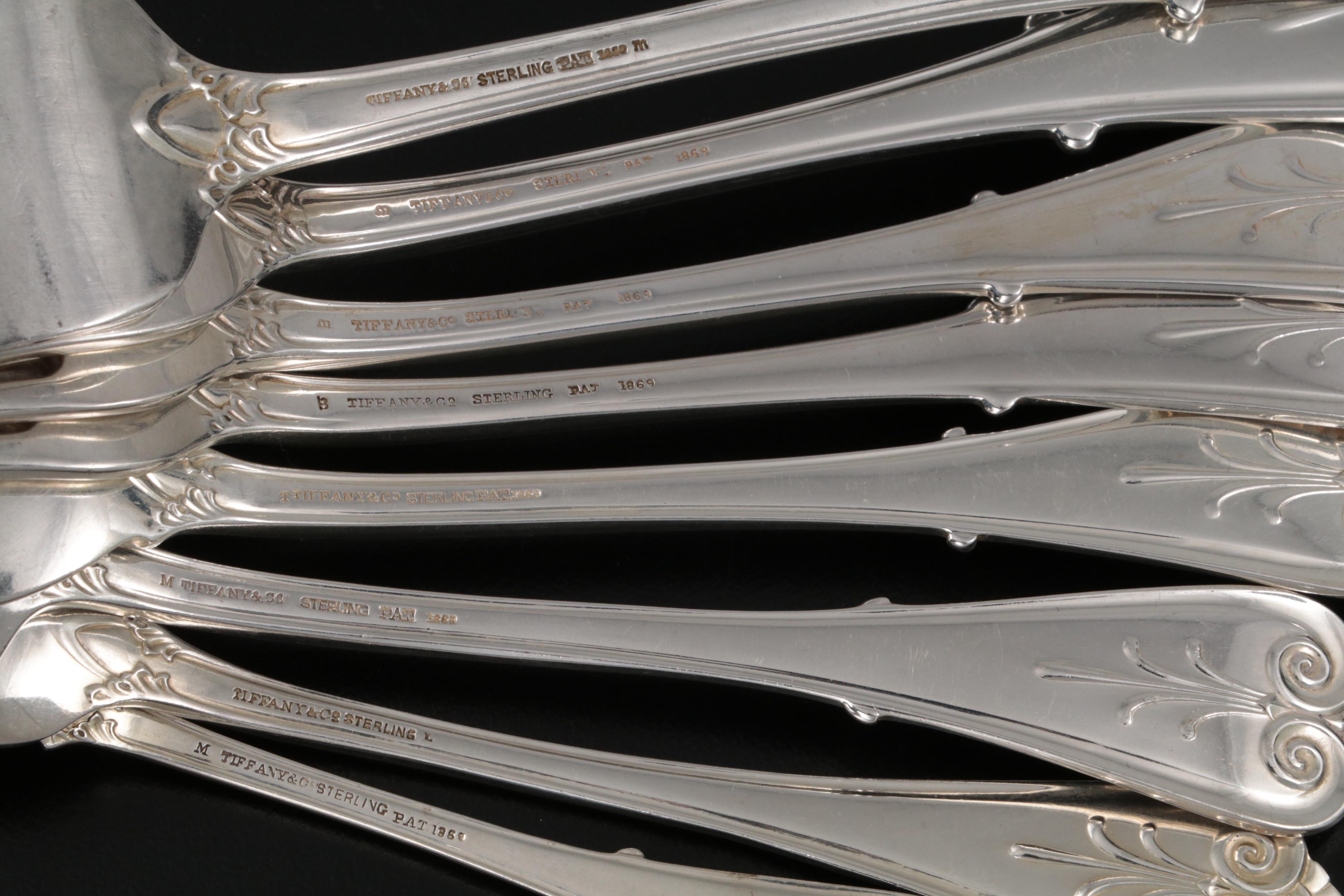 Tiffany & Co. "Tiffany" Sterling Silver Flatware and Serving Utensils