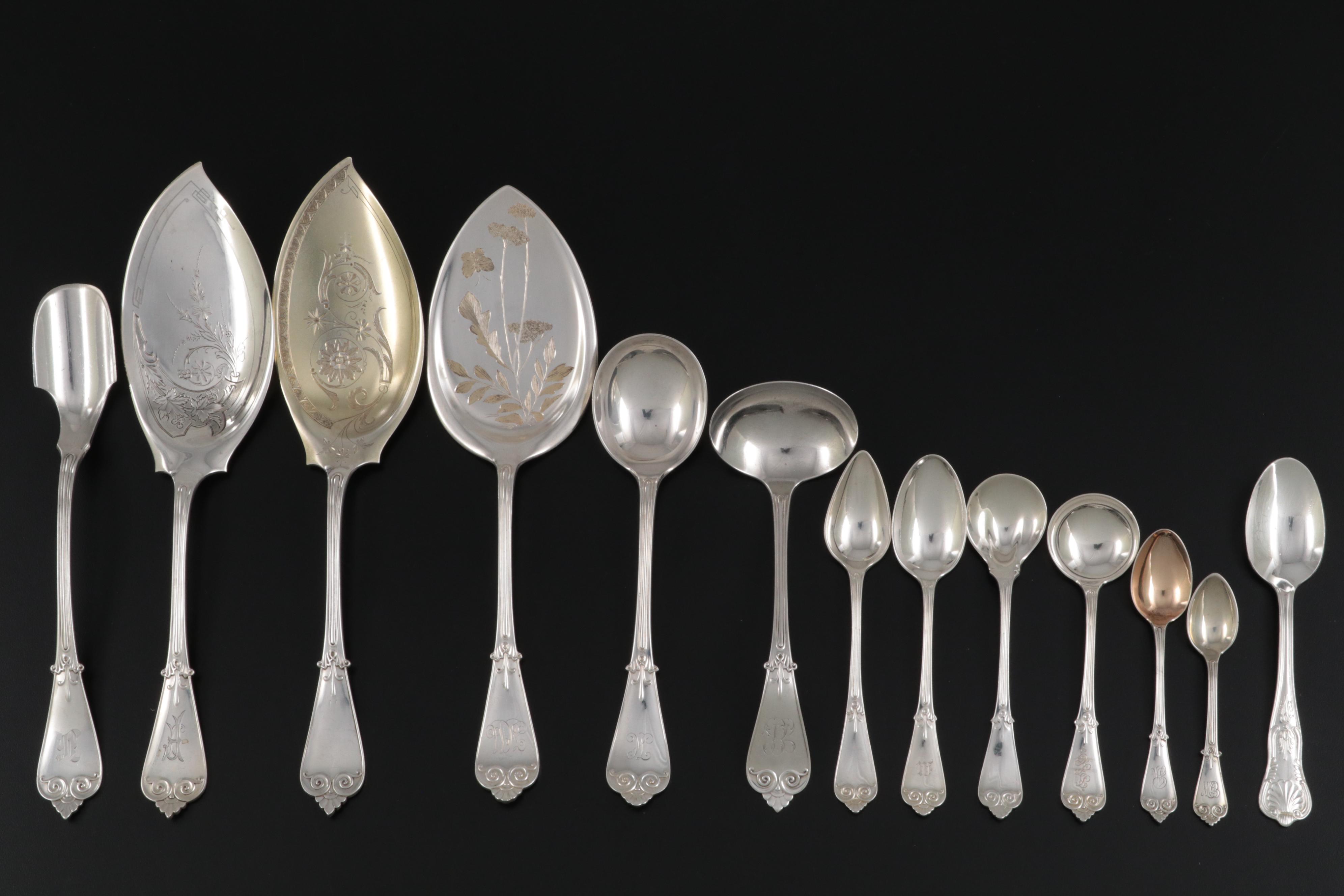 Tiffany & Co. "Tiffany" Sterling Silver Flatware and Serving Utensils