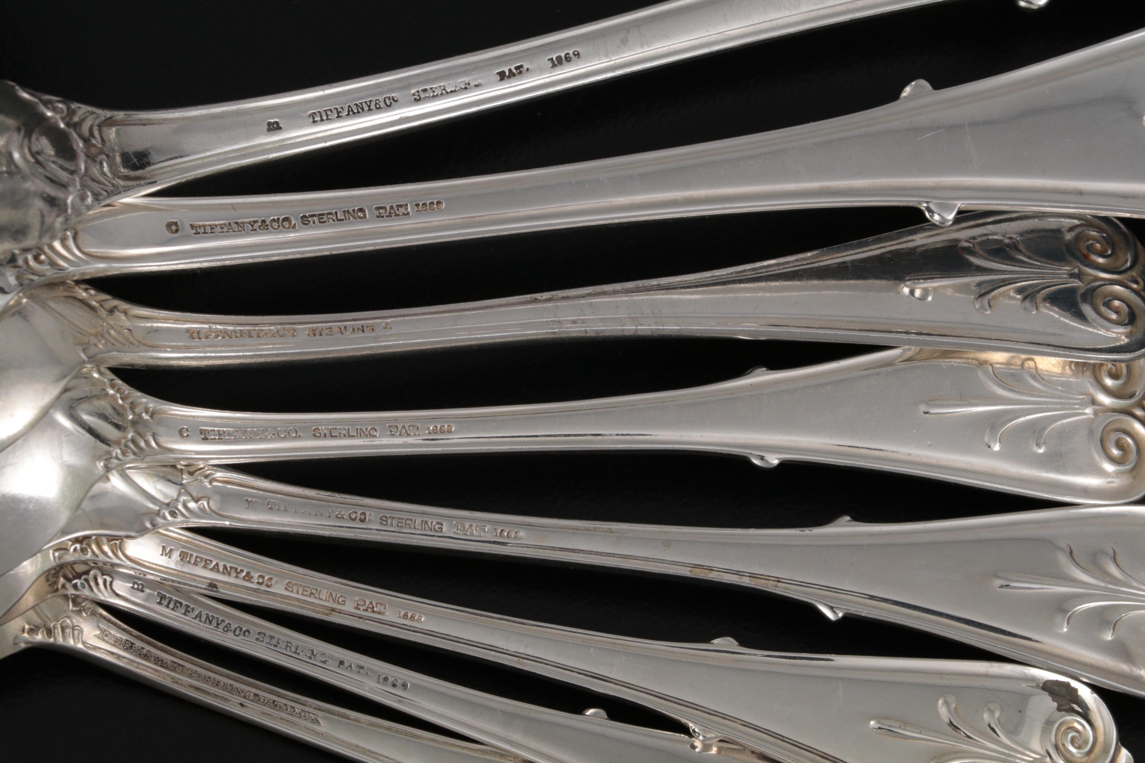 Tiffany & Co. "Tiffany" Sterling Silver Flatware and Serving Utensils