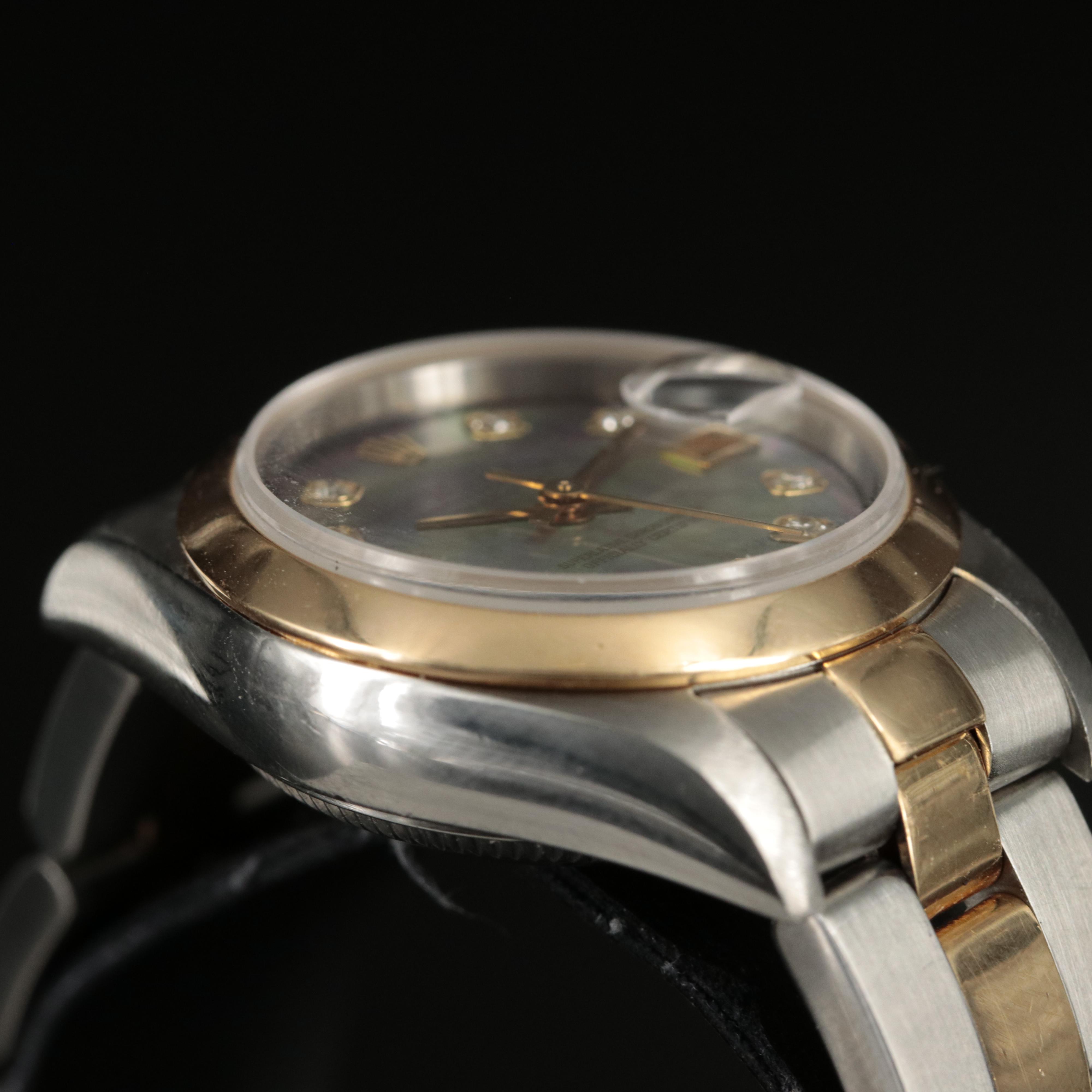 1994 Rolex Datejust Black Mother of Pearl Dial with Factory Diamond Markers