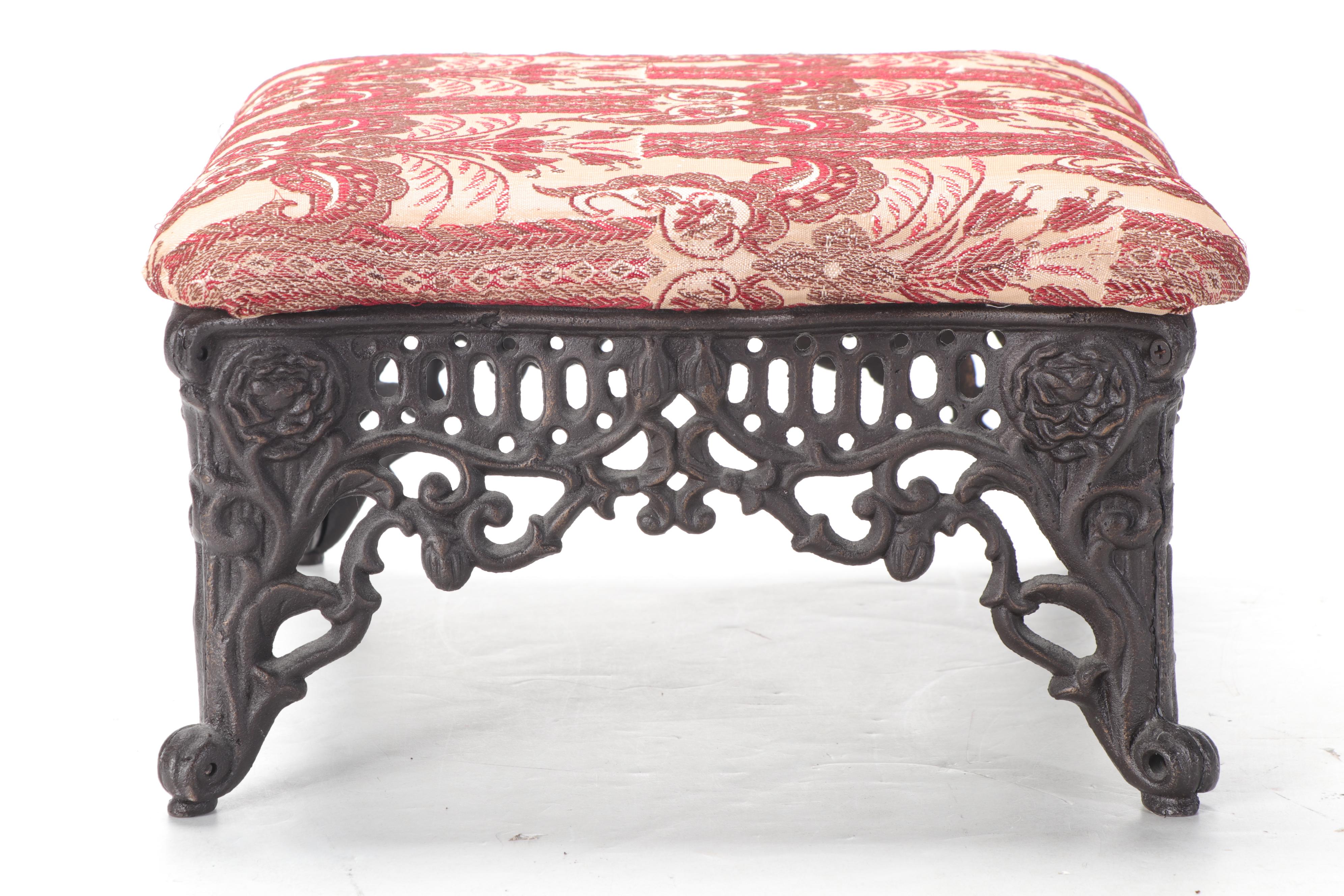 Victorian Gothic Style Cast Iron Footstool