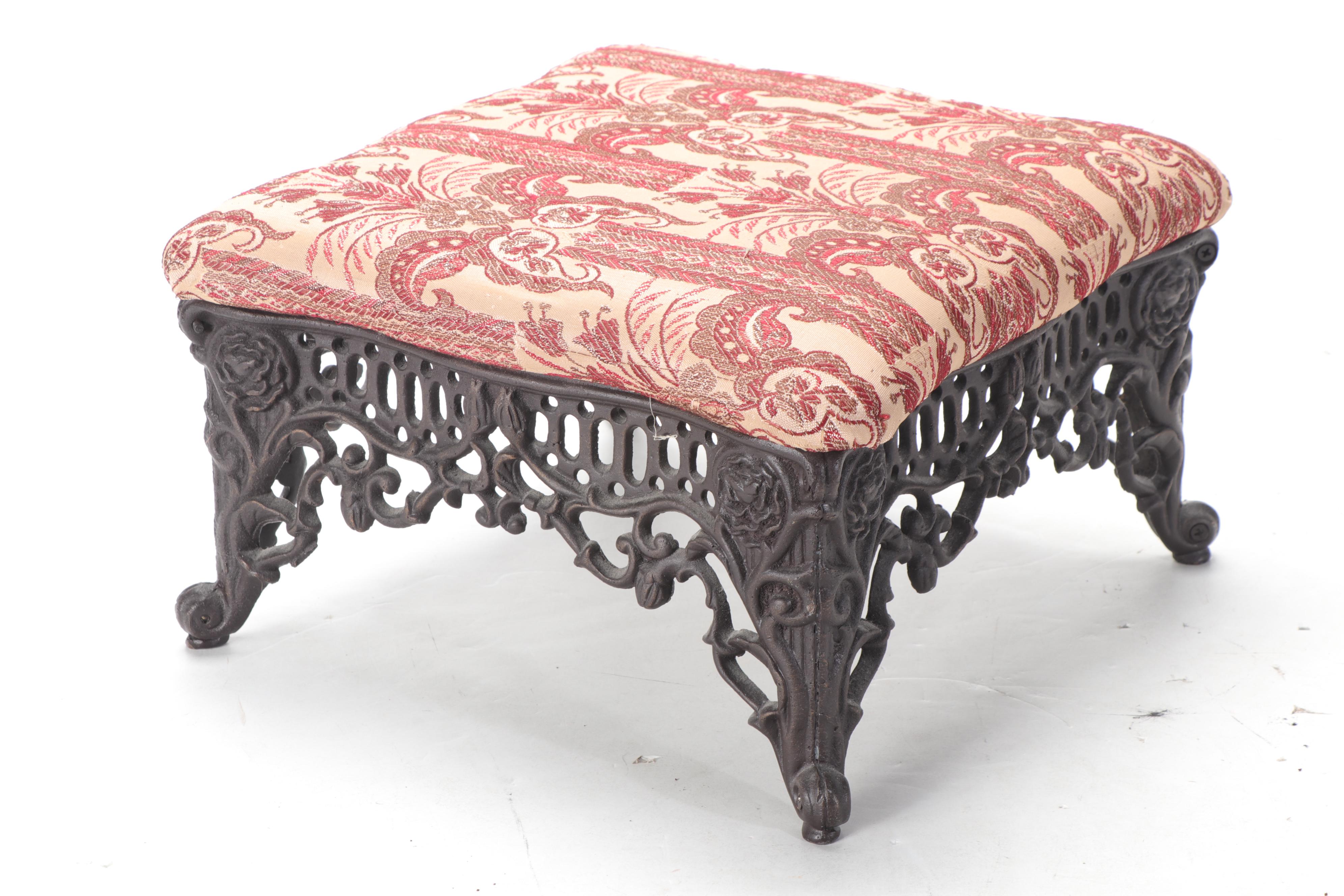 Victorian Gothic Style Cast Iron Footstool