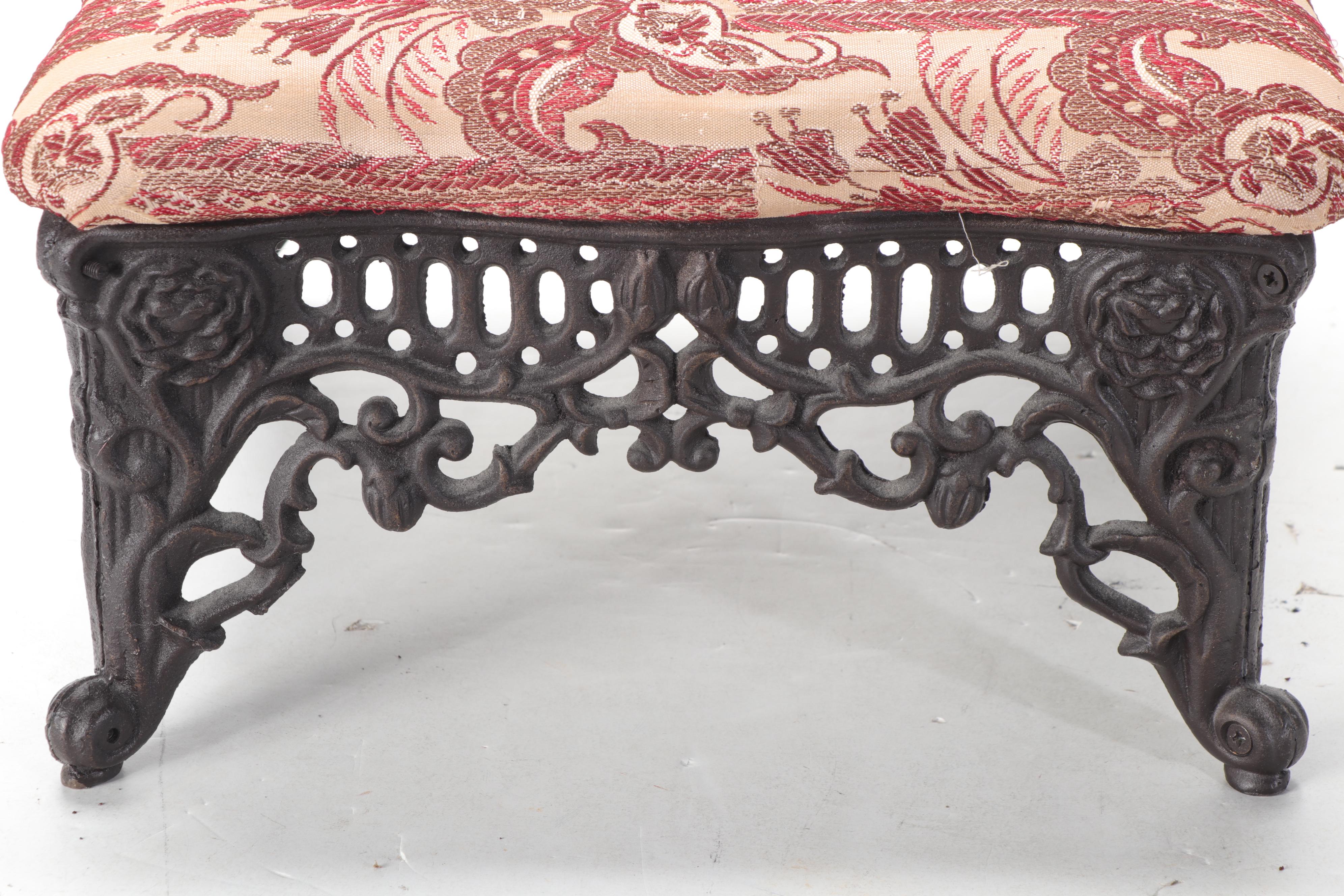 Victorian Gothic Style Cast Iron Footstool