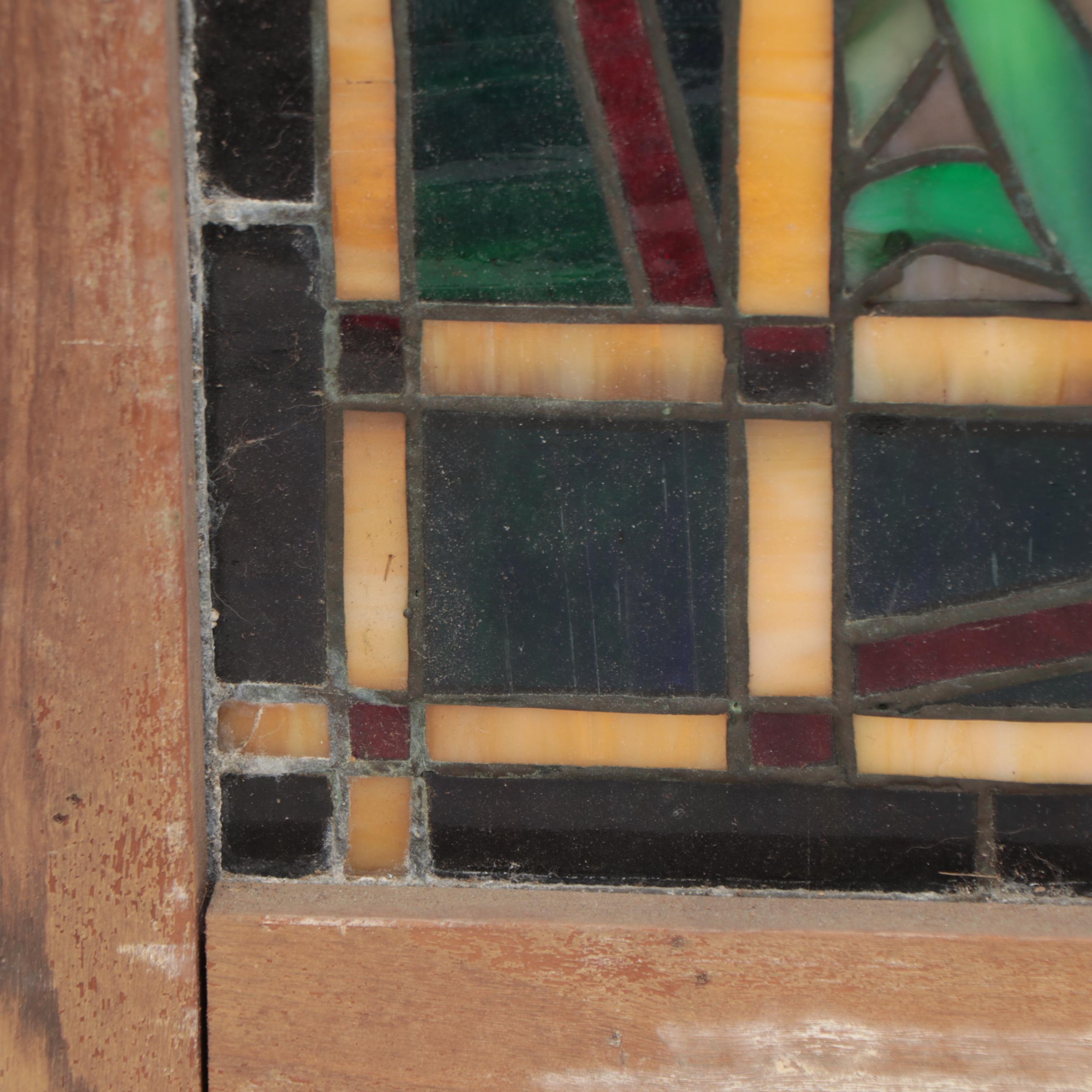 Stained Glass Window of the Egyptian Pyramids