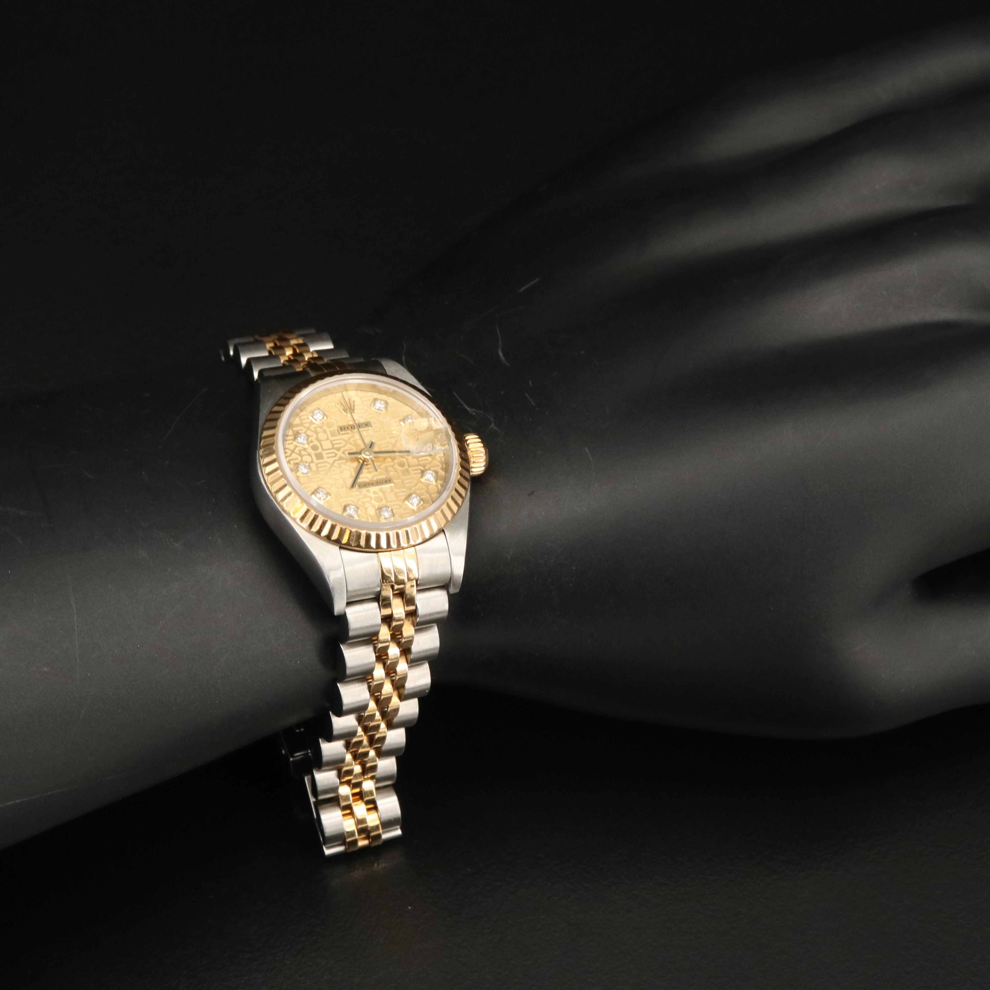 1999 Rolex Datejust Champagne Jubilee and Factory Diamond Dial Watch