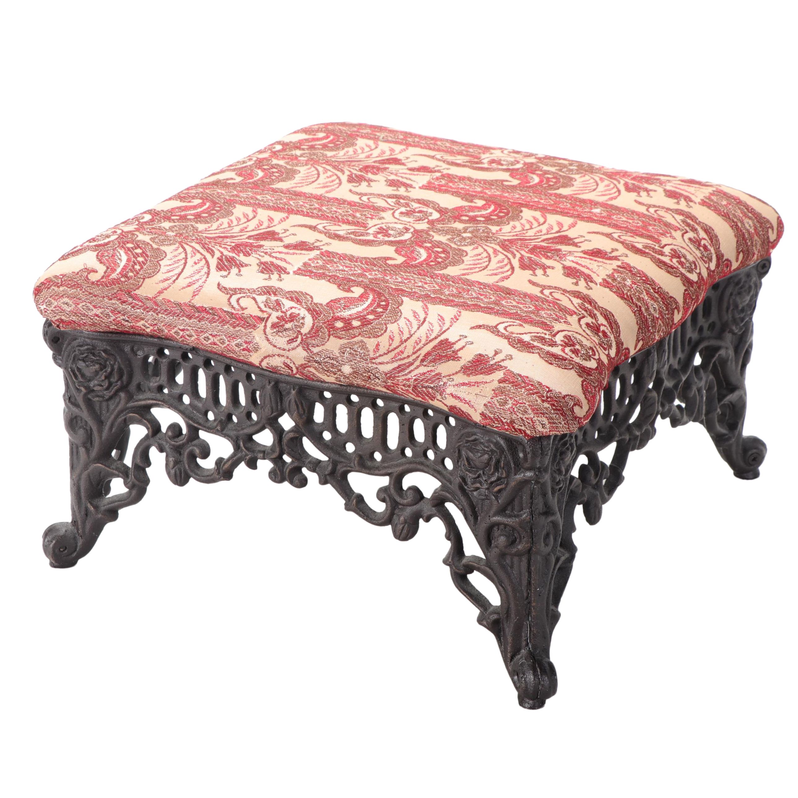 Victorian Gothic Style Cast Iron Footstool