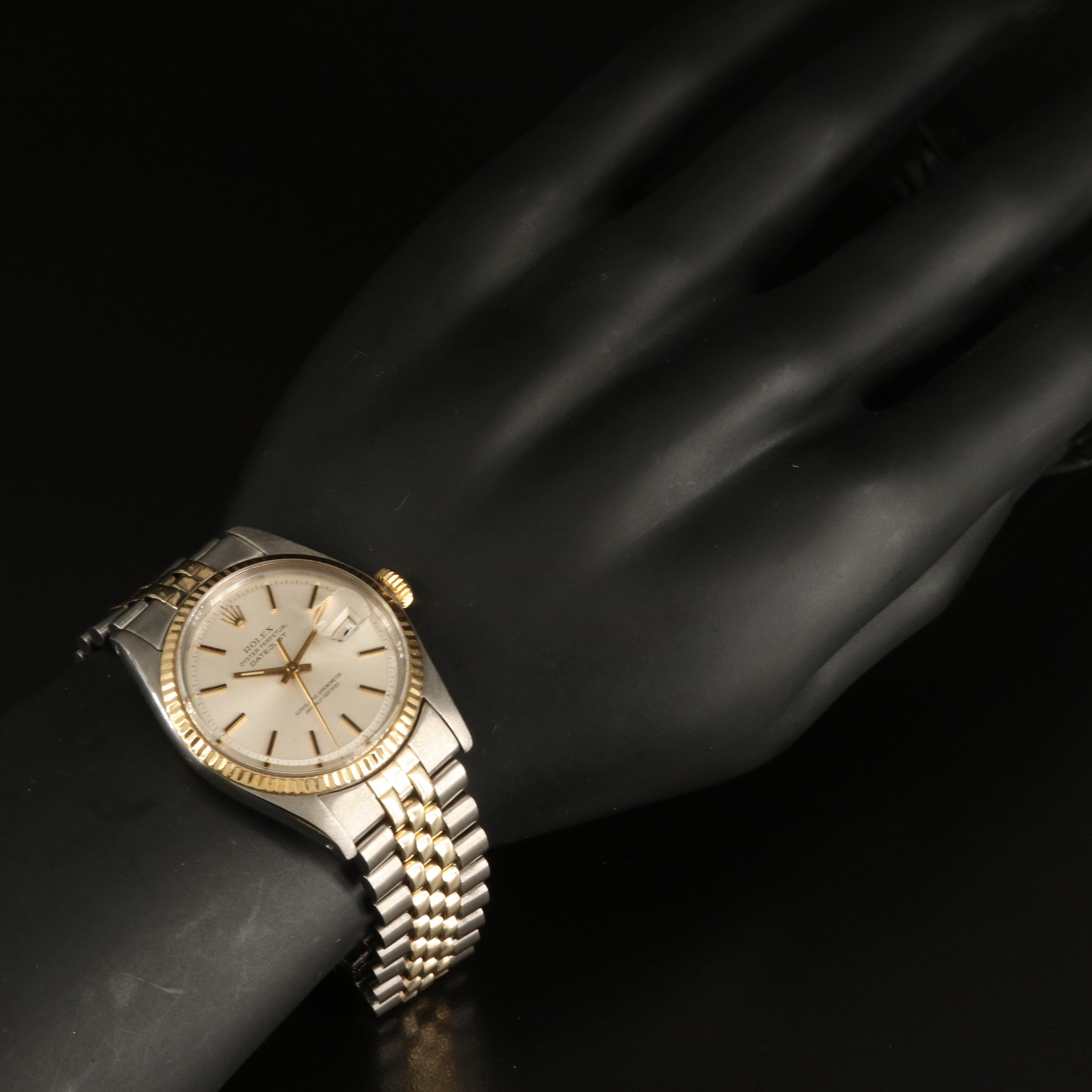 Rolex Oyster Perpetual Datejust 14K and Stainless Steel Watch