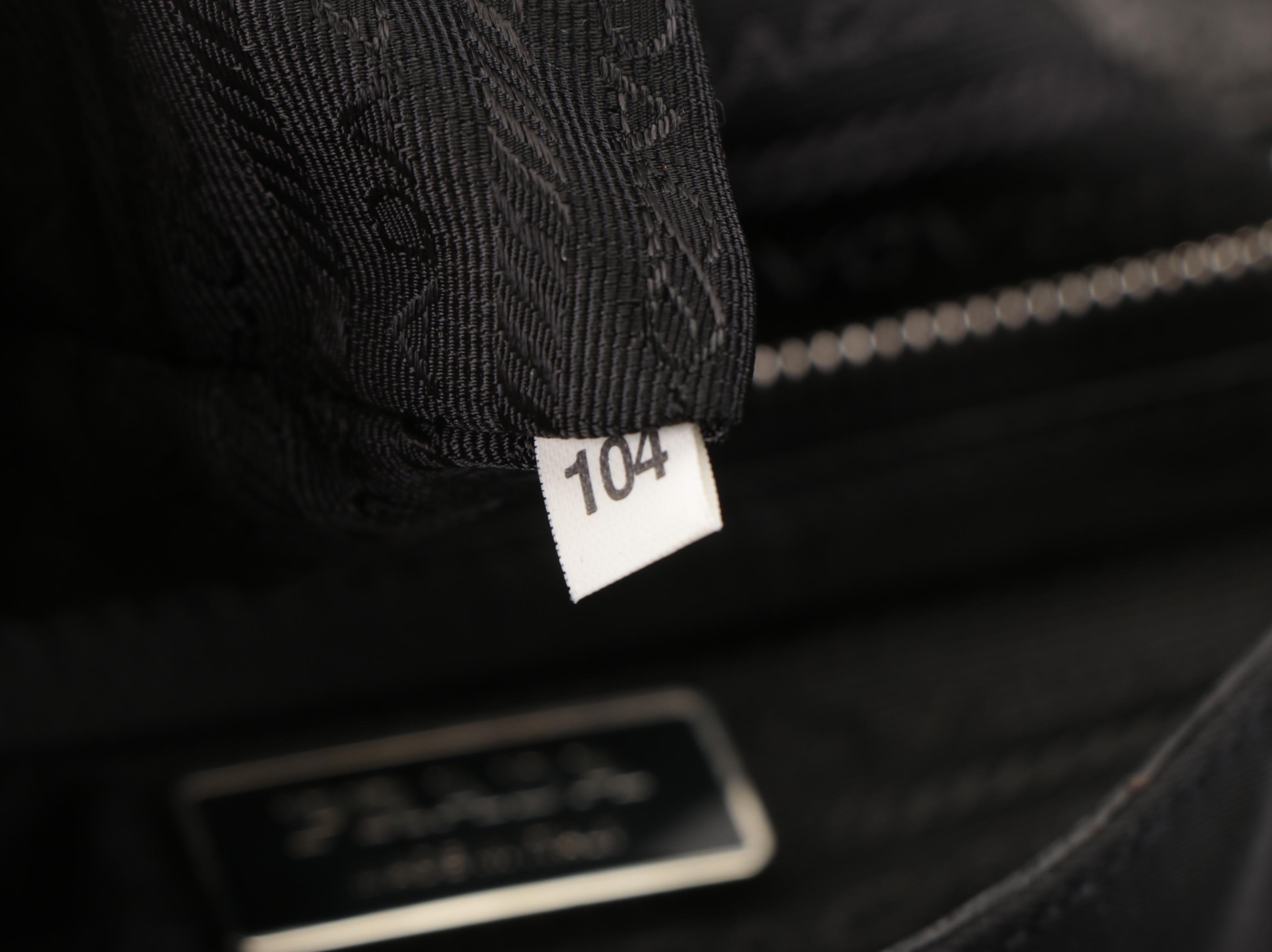 Prada Front-Flap Shoulder Bag in Black Tessuto Nylon and Leather