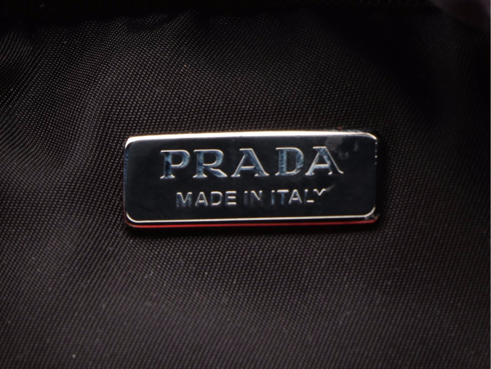 Prada Tessuto Nylon and Leather Zip Pocket Handbag in Red/Black