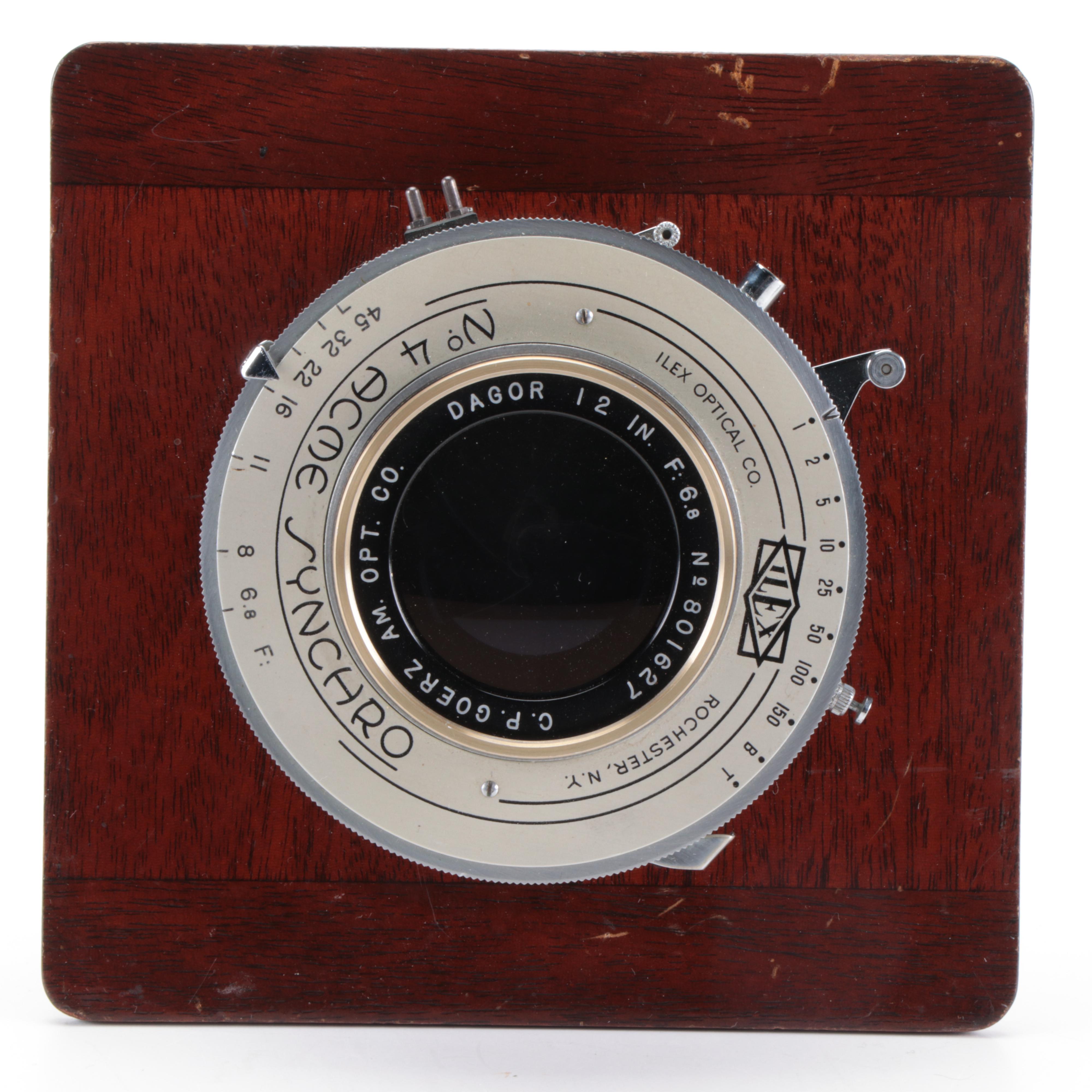 Ilex Optical No. 4 Acme Synchro and No. 5 Universal Synchro Shutters with Lenses