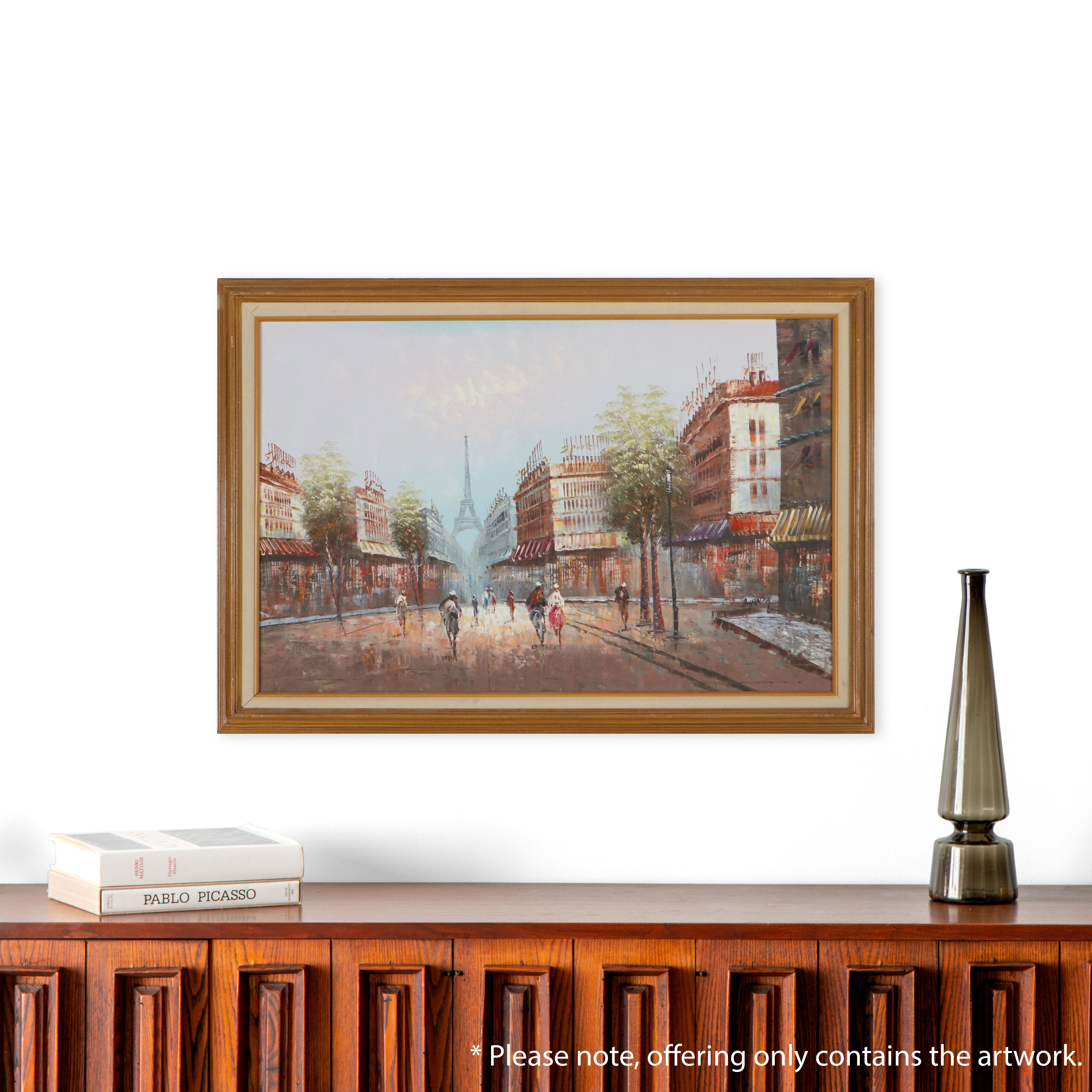 Parisian Street Scene Oil Painting