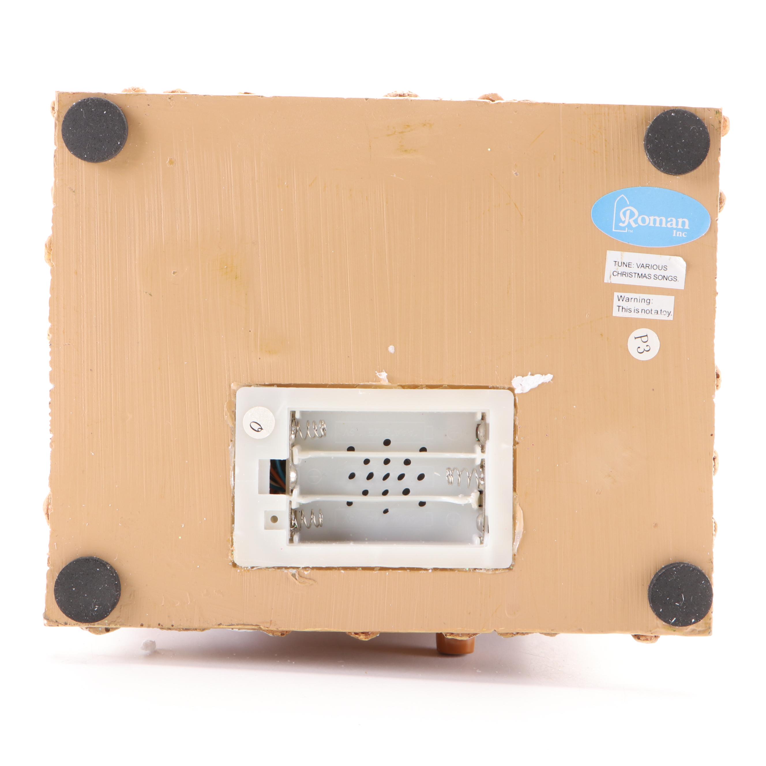 Jim Shore Illuminated Resin Santa Figurine with Romans Musical Figurines