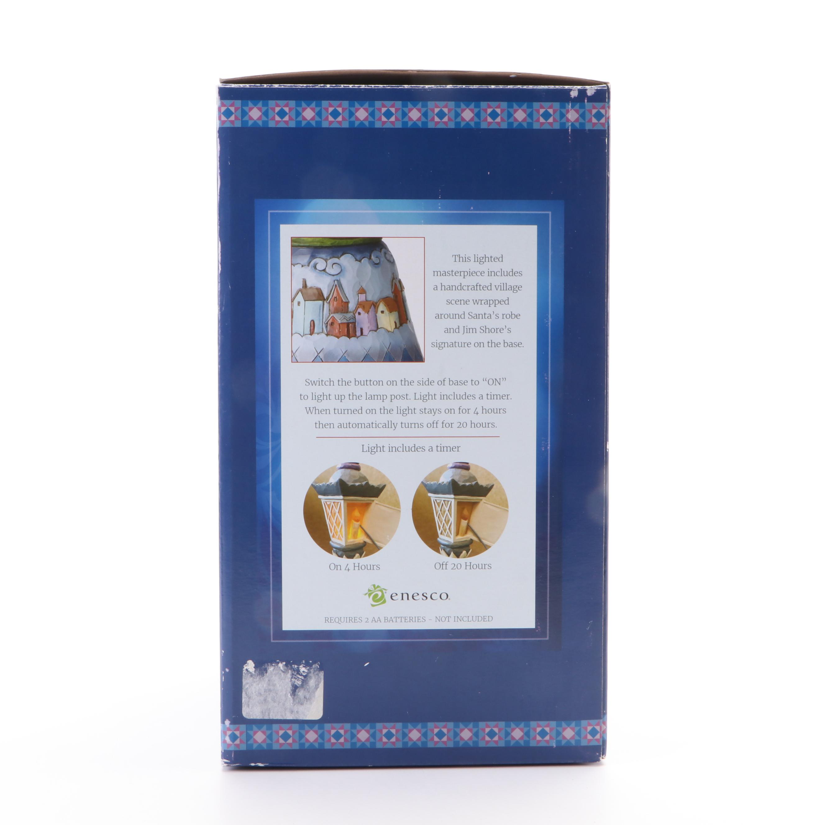 Jim Shore Illuminated Resin Santa Figurine with Romans Musical Figurines