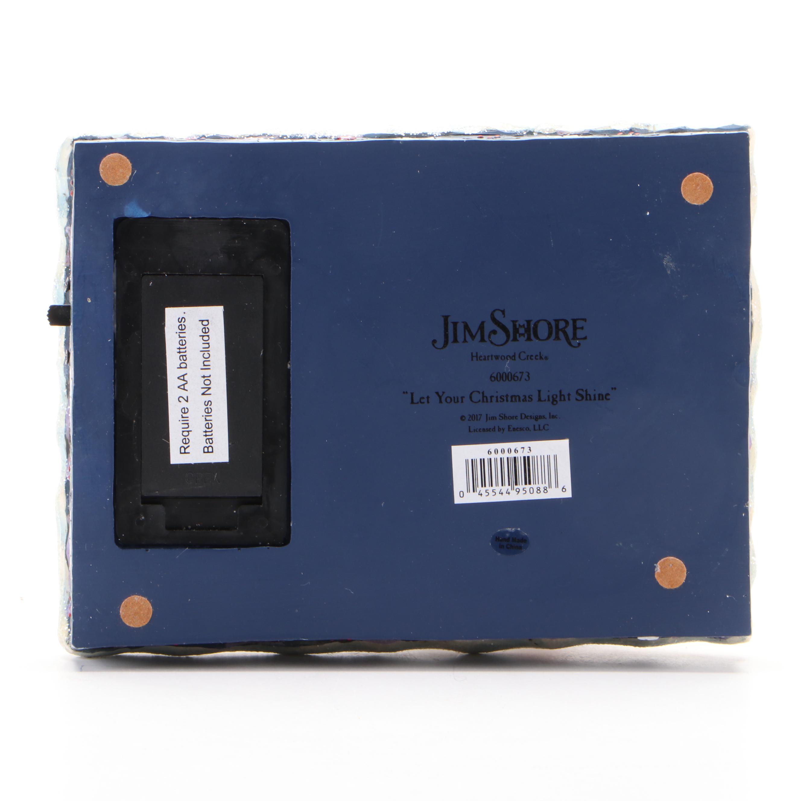 Jim Shore Illuminated Resin Santa Figurine with Romans Musical Figurines