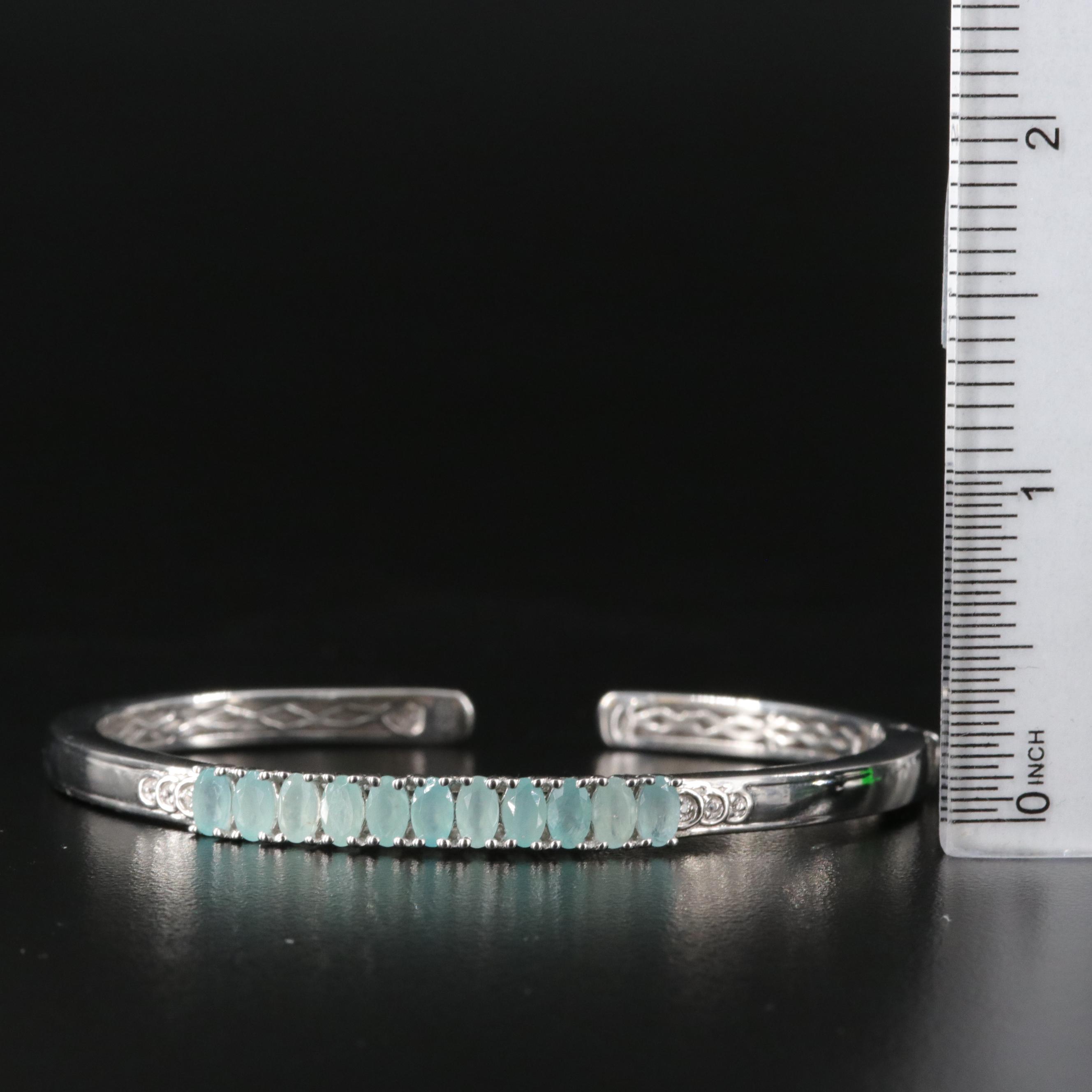 Sterling Grandidierite, Zircon and Gemstone Bracelets and Cuff