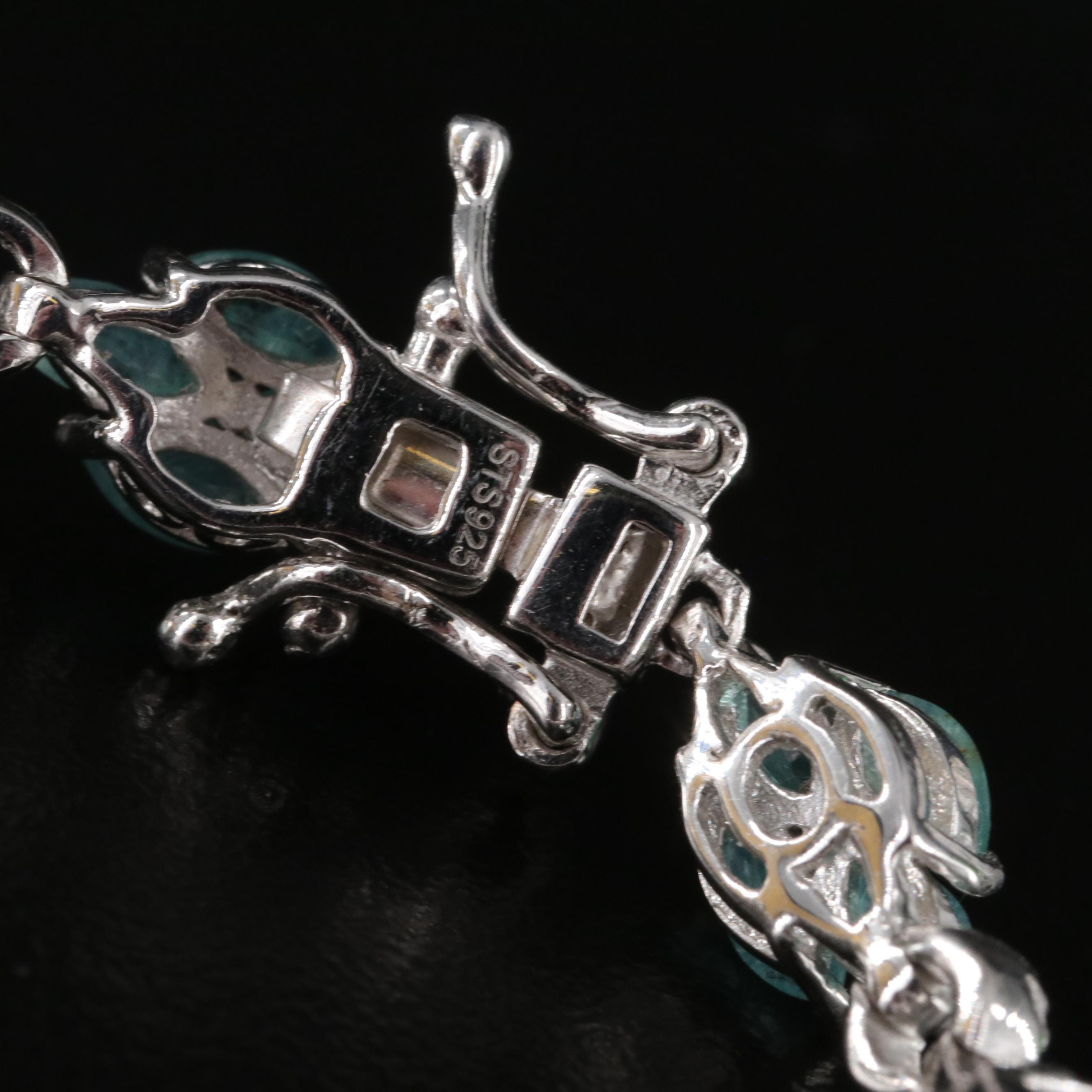 Sterling Grandidierite, Zircon and Gemstone Bracelets and Cuff